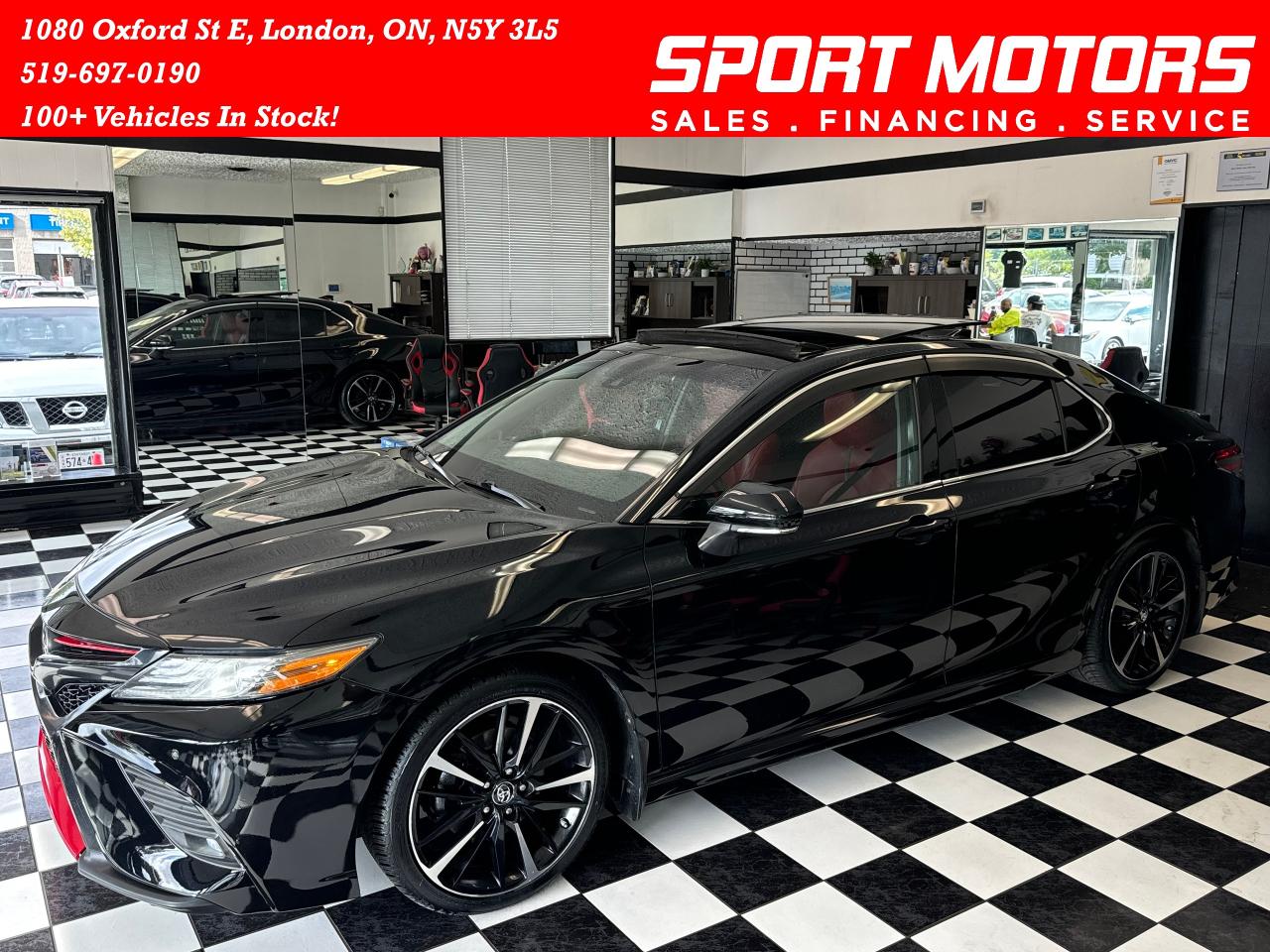 Used 2018 Toyota Camry XSE+Red Leather+New Tires+Brakes+BSM+Roof+LaneKeep for sale in London, ON