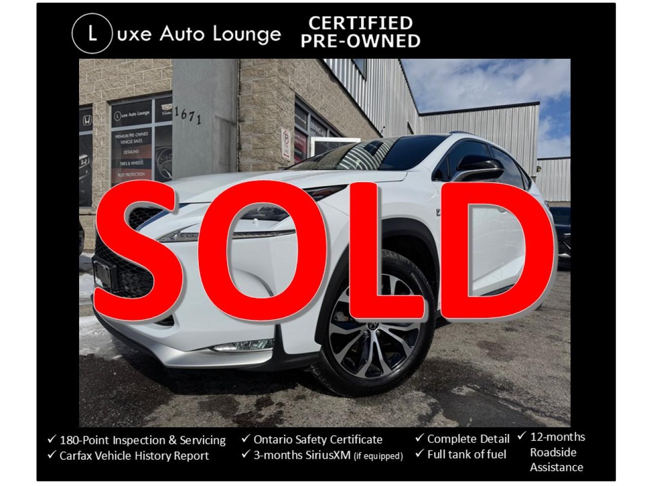 Used 2017 Lexus NX 200t F-SPORT 2, LOW KM, LOADED! RED SEATS! NAV, SUNROOF for sale in Orleans, ON
