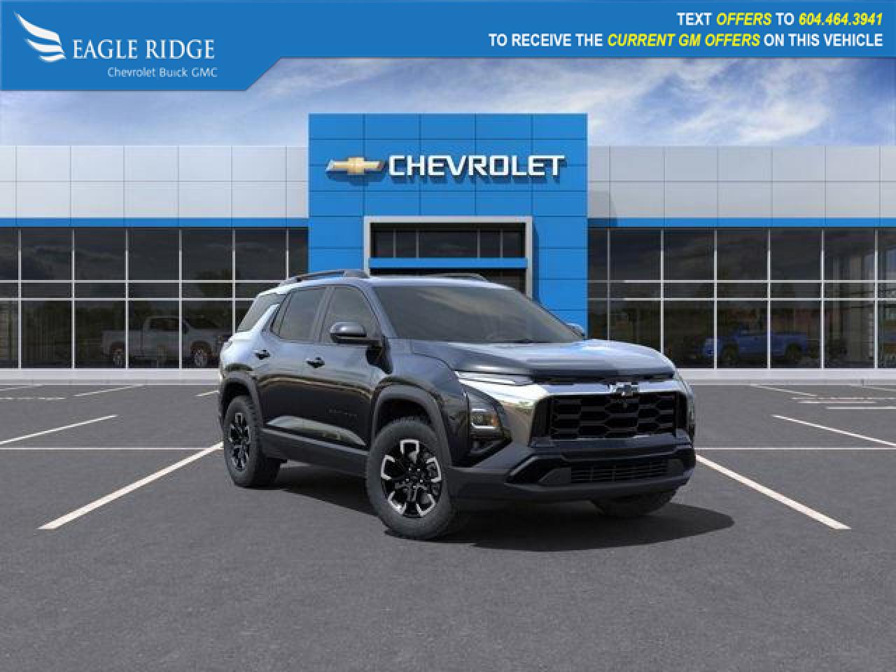 New 2025 Chevrolet Equinox ACTIV automatic stop/start, adaptive cruise control, active noise cancellation, lane keep assist, 11-inch driver information center, 11.3-inch LCD display with Google built-in. for sale in Coquitlam, BC