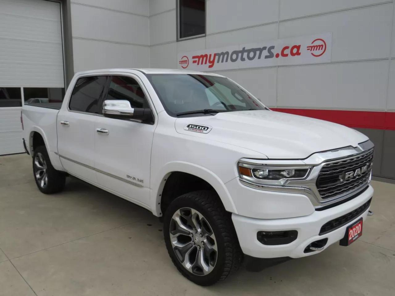 Used 2020 RAM 1500 Limited (**DIESEL!!!!**EXECUTIVE DRIVEN LEASE RETURN**ALLOY RIMS**AIR RIDE SUSPENSION**TRI-FOLD TONNEAU COVER**TRAILER HITCH**LANE ASSIST**HEATED SEATS/STEERING WHEEL**LEATHER**NAVIGATION**PUSH BUTTON START**REVERSE CAMERA**DIGITAL TOUCH SCREEN**CRUISE CO for sale in Tillsonburg, ON