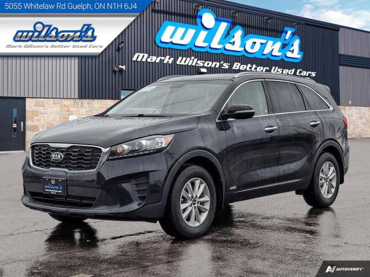 Look at this certified 2019 Kia Sorento LX AWD, Heated Seats & Steering, Apple CarPlay & Android Auto, Cruise Control, Alloy Wheels & More !. Its Automatic transmission and 2.4 L engine will keep you going. This Kia Sorento comes equipped with these options: Heated Steering Wheel, Air Conditioning, Heated Seats, Tilt Steering Wheel, Steering Radio Controls, Power Windows, Power Locks, Cruise Control, Traction Control, and Power Mirrors. See it for yourself at Mark Wilsons Better Used Cars, 5055 Whitelaw Road, Guelph, ON N1H 6J4.60+ years of World Class Service!450+ Live Market Priced VEHICLES! ONE MASSIVE LOCATION!Free Local Delivery Available!FINANCING! - Better than bank rates! 6 Months No Payments available on approved credit OAC. Zero Down Available. We have expert licensed credit specialists to secure the best possible rate for you and keep you on budget ! We are your financing broker, let us do all the leg work on your behalf! Click the RED Apply for Financing button to the right to get started or drop in today!BAD CREDIT APPROVED HERE! - You dont need perfect credit to get a vehicle loan at Mark Wilsons Better Used Cars! We have a dedicated licensed team of credit rebuilding experts on hand to help you get the car of your dreams!WE LOVE TRADE-INS! - Top dollar trade-in values!SELL us your car even if you dont buy ours! HISTORY: Free Carfax report included.Certification included! No shady fees for safety!EXTENDED WARRANTY: Available30 DAY WARRANTY INCLUDED: 30 Days, or 3,000 km (mechanical items only). No Claim Limit (abuse not covered)5 Day Exchange Privilege! *(Some conditions apply)CASH PRICES SHOWN: Excluding HST and Licensing Fees.2019 - 2024 vehicles may be daily rentals. Please inquire with your Salesperson.