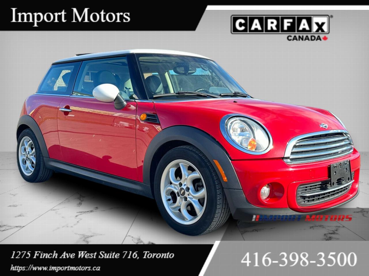 Used 2013 MINI Cooper Hardtop NO ACCIDENT, LOW MILEAGE for sale in North York, ON