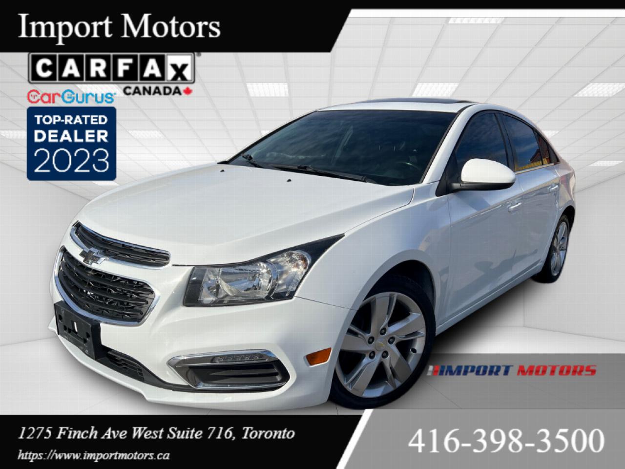 Used 2015 Chevrolet Cruze LEATHER SUNROOF NAVIGATION BACKUP CAMERA Diesel for sale in North York, ON