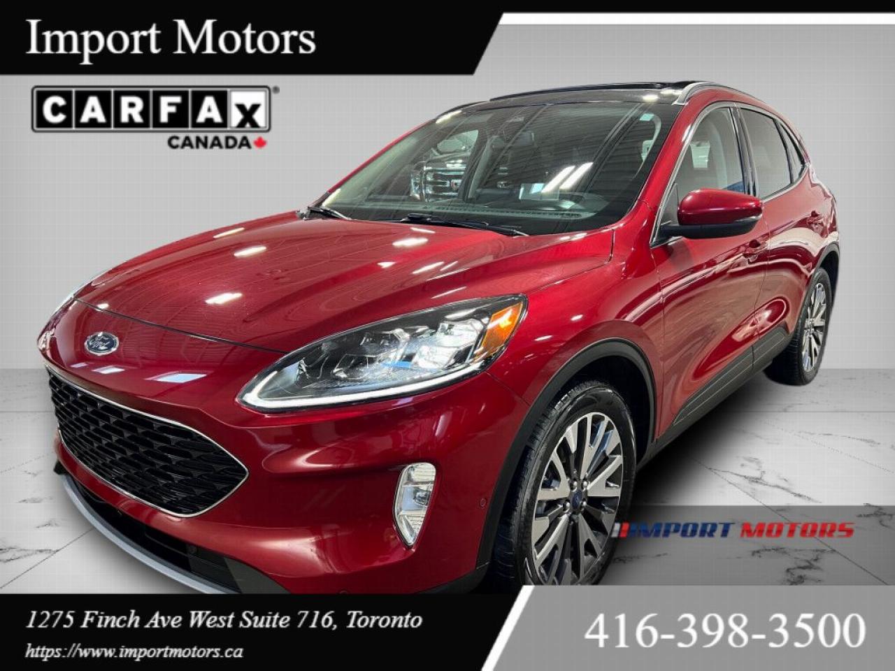 Used 2020 Ford Escape Titanium Hybrid 4WD WITH SUNROOF BACKUP CAMERA. for sale in North York, ON