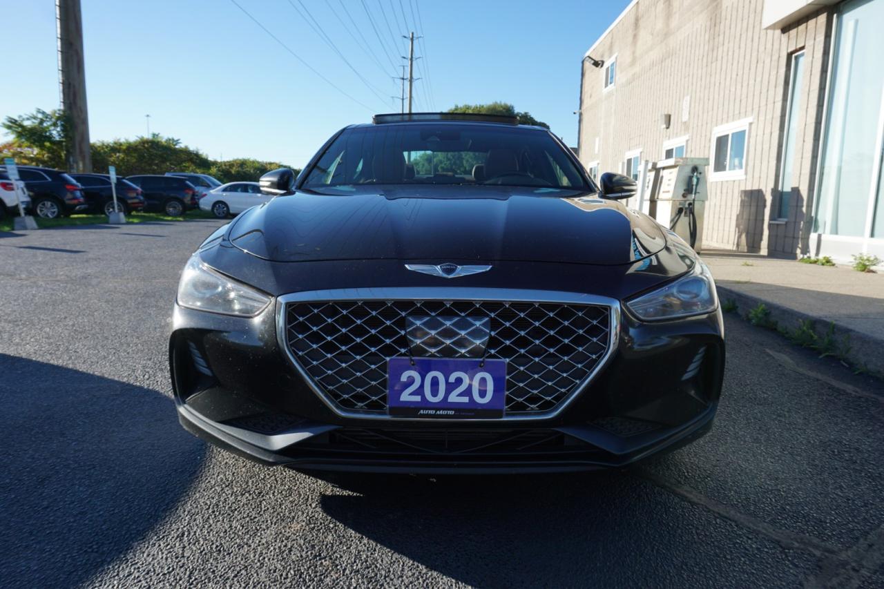 Used 2020 Genesis G70 2.0T ELITE AWD HTRAC *ACCIDENT FREE* CERTIFIED CAMERA NAV BLUETOOTH LEATHER HEATED SEATS PANO ROOF CRUISE ALLOYS for sale in Burlington, ON