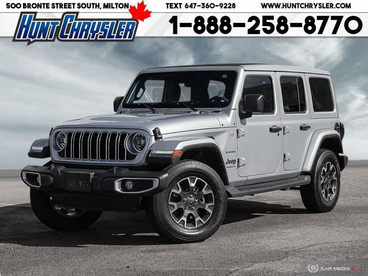 Used 2024 Jeep Wrangler SAHARA | LEATHER | SKY-TOP | 12in | FCW | HTD STS for sale in Milton, ON