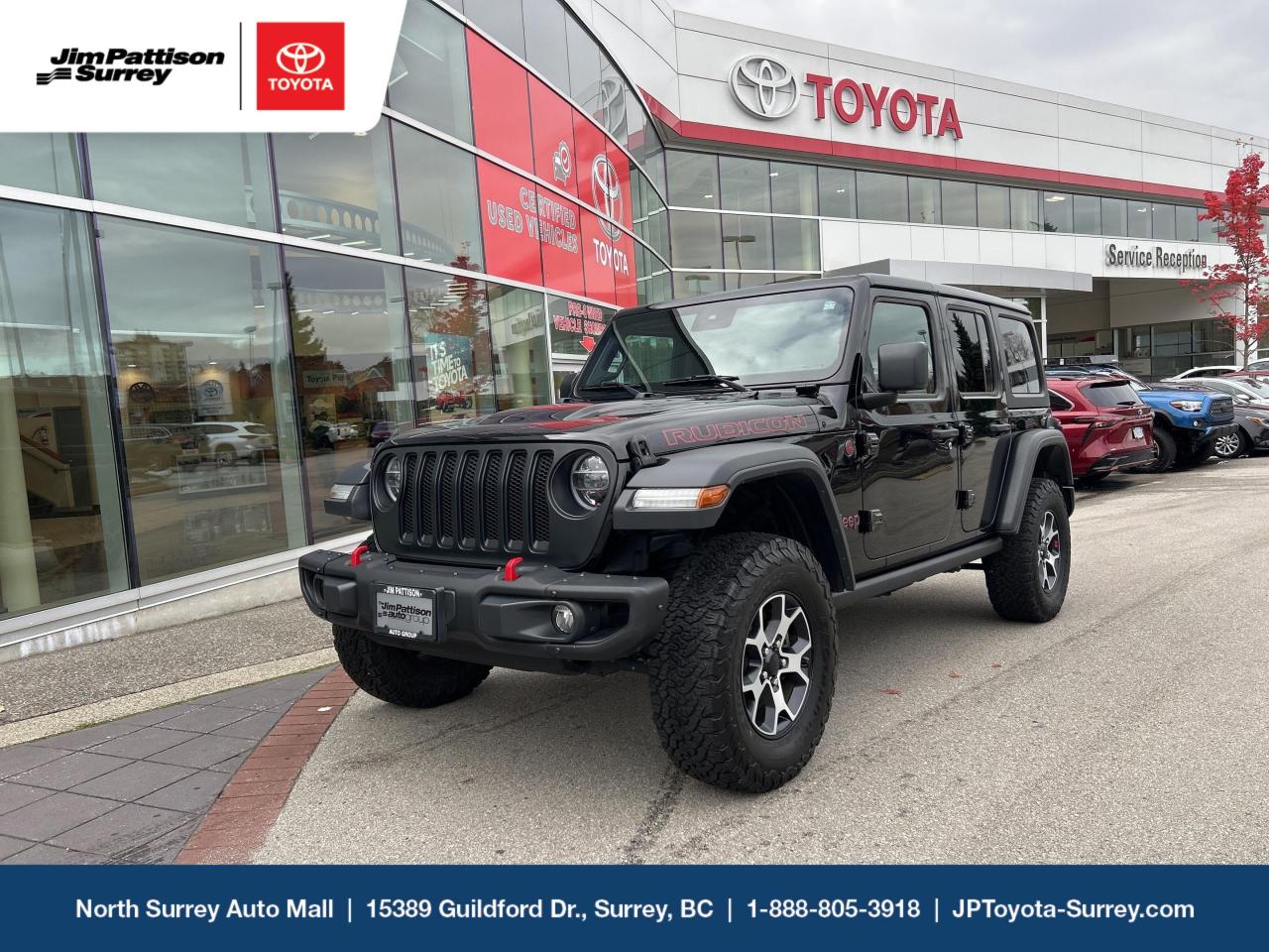 Jim Pattison Toyota Surrey sells & services new & used Toyota vehicles throughout the Lower Mainland. Financing available OAC.  Price does not include $595 documentation, $395 Used car finance placement fee if applicable and taxes. D#6701