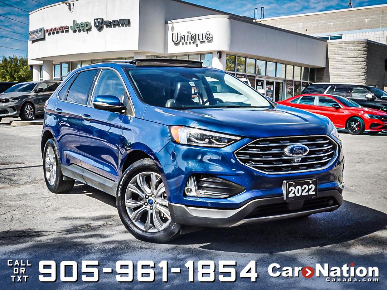 Used 2022 Ford Edge Titanium AWD| PANO ROOF| NAV| LEATHER| for sale in Burlington, ON