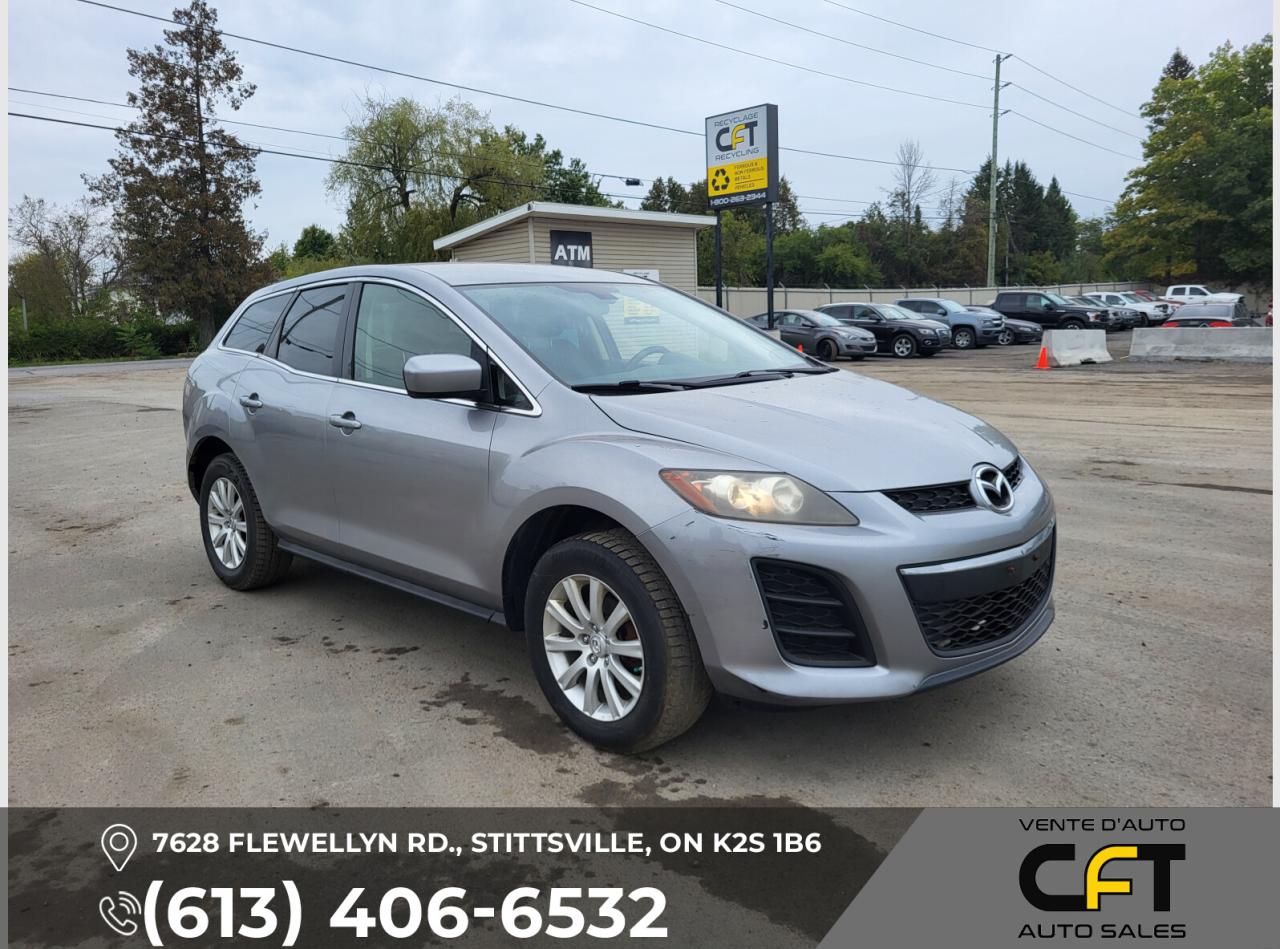 2010 Mazda CX-7 <br/> - $2499 + HST and Licensing  <br/> - Needs Brakes <br/> <br/>  <br/> <br/>  <br/> Ask about our other cars for sale! <br/> <br/>  <br/> We take trade ins! <br/> <br/>  <br/> <br/>  <br/> The motor vehicle sold under this contract is being sold as-is and is not represented as being in road worthy condition, mechanically sound or maintained at any guaranteed level of quality. The vehicle may not be fit for use as a means of transportation and may require substantial repairs at the purchasers expense. It may not be possible to register the vehicle to be driven in its current condition. <br/>