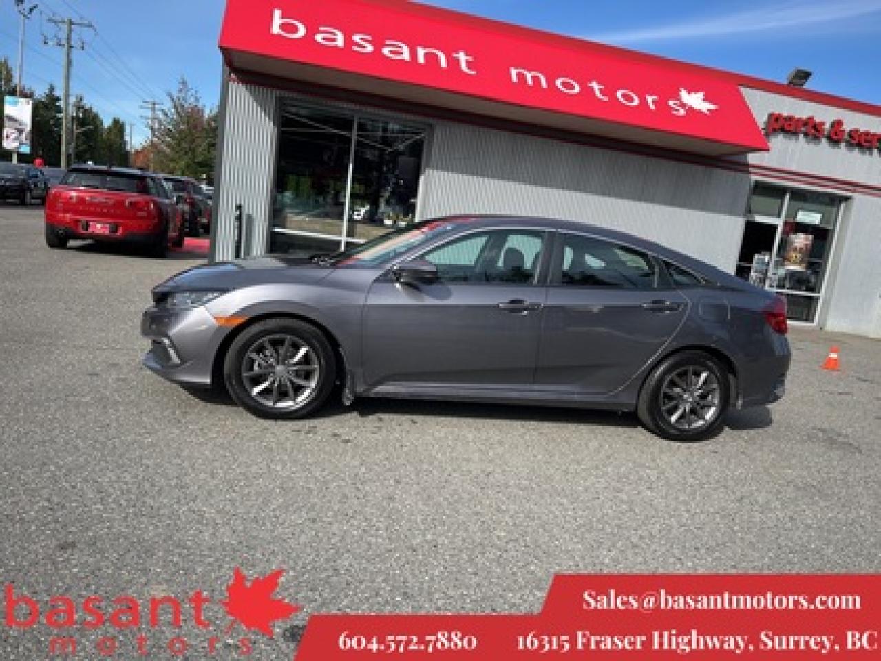 Used 2021 Honda Civic Sedan EX, Sunroof, Backup Cam, Push to Start! for sale in Surrey, BC