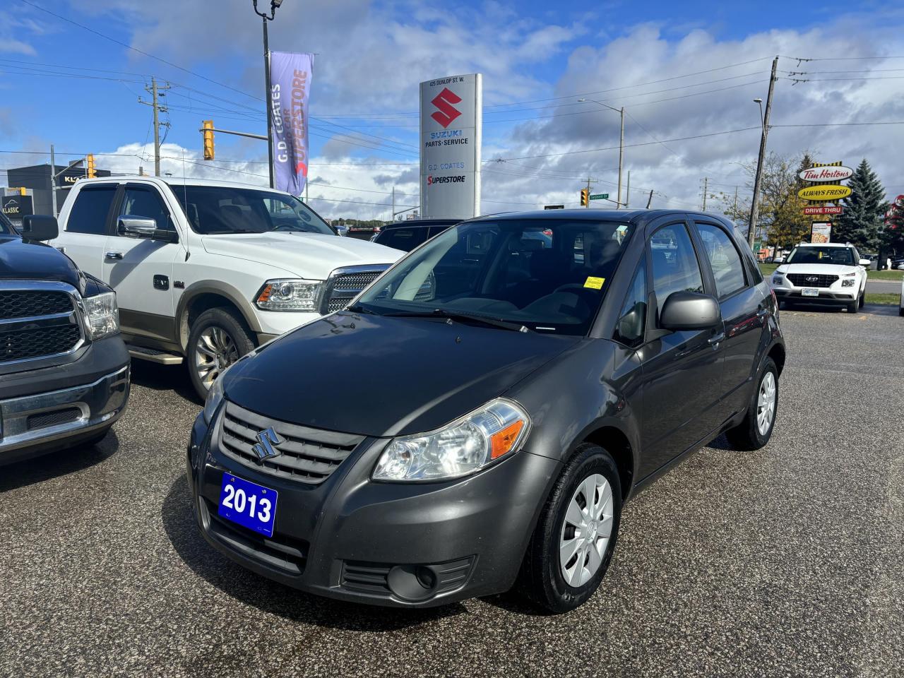 The 2013 Suzuki SX4 JA is a sleek and reliable vehicle that will take you on your daily adventures with ease. Equipped with power windows, locks, and mirrors, youll have the convenience of controlling your car with just the push of a button. The A/C will keep you cool on hot summer days, making every drive a comfortable one. With low kilometers on the odometer, this automatic car has plenty of life left in it. Its efficient engine and smooth handling make it a joy to drive. So why wait? Take the wheel of this impressive vehicle and experience its power and comfort for yourself. Dont miss out on the opportunity to own this incredible 2013 Suzuki SX4 JA. Its a purchase you wont regret.

G. D. Coates - The Original Used Car Superstore!
 
  Our Financing: We have financing for everyone regardless of your history. We have been helping people rebuild their credit since 1973 and can get you approvals other dealers cant. Our credit specialists will work closely with you to get you the approval and vehicle that is right for you. Come see for yourself why were known as The Home of The Credit Rebuilders!
 
  Our Warranty: G. D. Coates Used Car Superstore offers fully insured warranty plans catered to each customers individual needs. Terms are available from 3 months to 7 years and because our customers come from all over, the coverage is valid anywhere in North America.
 
  Parts & Service: We have a large eleven bay service department that services most makes and models. Our service department also includes a cleanup department for complete detailing and free shuttle service. We service what we sell! We sell and install all makes of new and used tires. Summer, winter, performance, all-season, all-terrain and more! Dress up your new car, truck, minivan or SUV before you take delivery! We carry accessories for all makes and models from hundreds of suppliers. Trailer hitches, tonneau covers, step bars, bug guards, vent visors, chrome trim, LED light kits, performance chips, leveling kits, and more! We also carry aftermarket aluminum rims for most makes and models.
 
  Our Story: Family owned and operated since 1973, we have earned a reputation for the best selection, the best reconditioned vehicles, the best financing options and the best customer service! We are a full service dealership with a massive inventory of used cars, trucks, minivans and SUVs. Chrysler, Dodge, Jeep, Ford, Lincoln, Chevrolet, GMC, Buick, Pontiac, Saturn, Cadillac, Honda, Toyota, Kia, Hyundai, Subaru, Suzuki, Volkswagen - Weve Got Em! Come see for yourself why G. D. Coates Used Car Superstore was voted Barries Best Used Car Dealership!