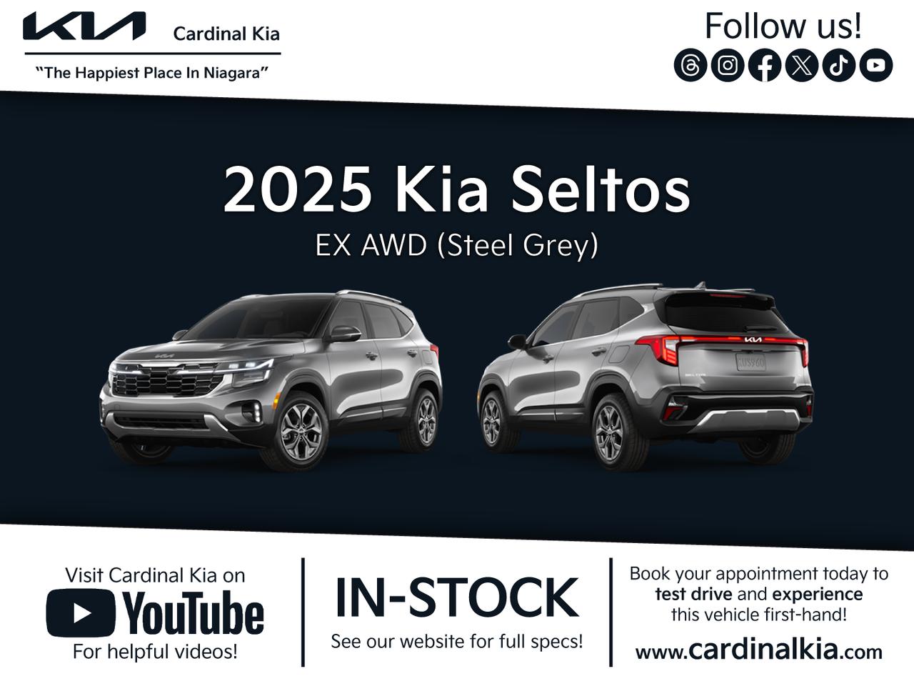 New 2025 Kia Seltos EX for sale in Niagara Falls, ON