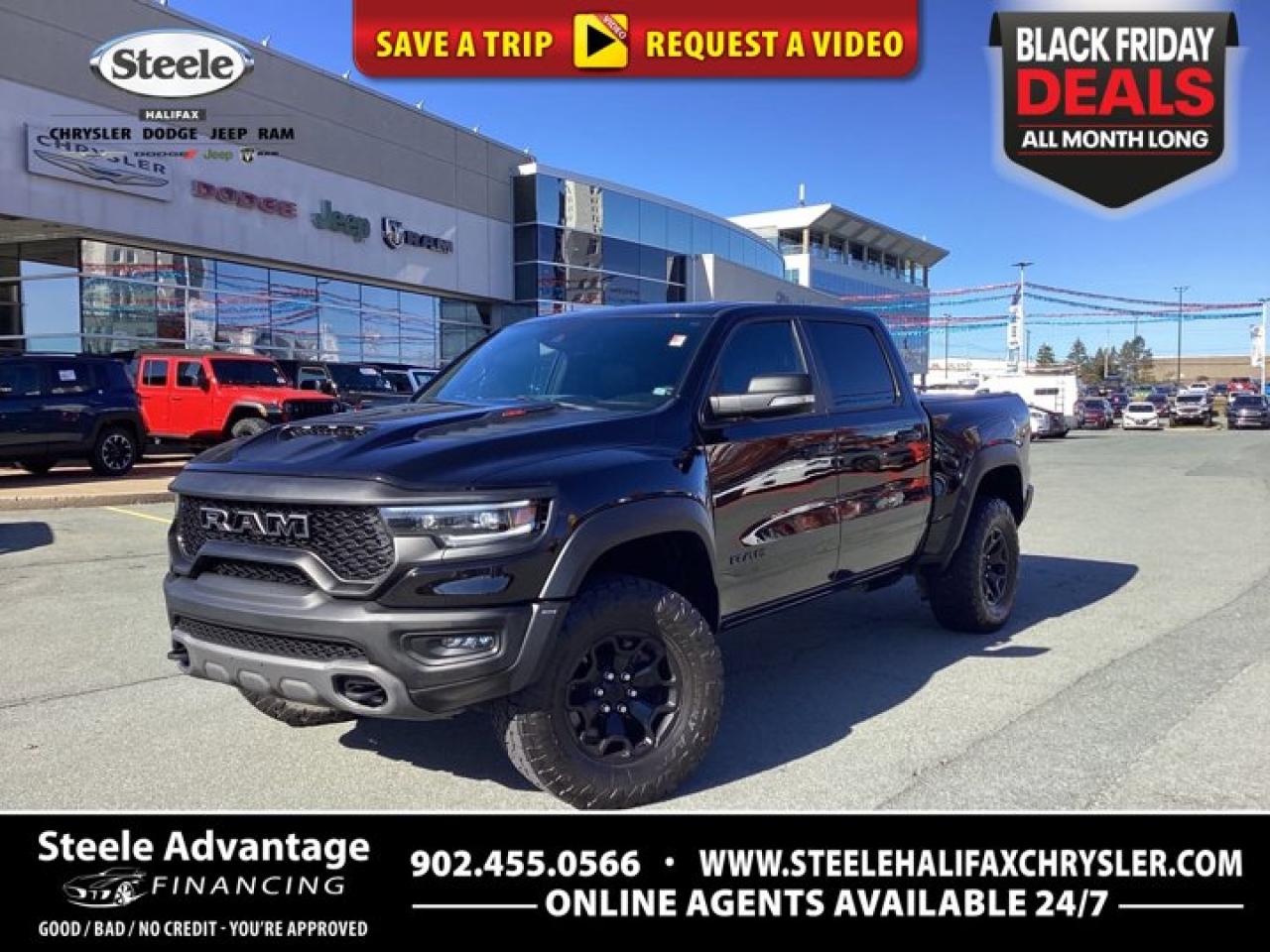 Used 2022 RAM 1500 TRX - 6.2L SUPERCHARGED, PANO ROOF, HEATED LEATHER SEATS AND WHEEL, CREW, for sale in Halifax, NS