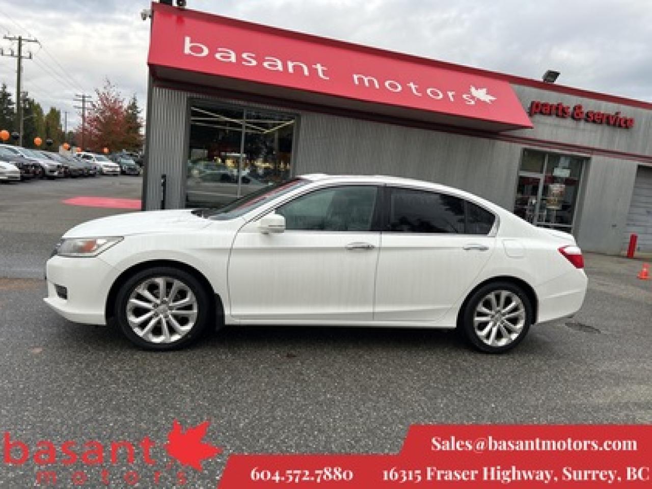 Used 2015 Honda Accord Sedan Touring, Leather, Nav, Backup Cam, Low KMs!! for sale in Surrey, BC