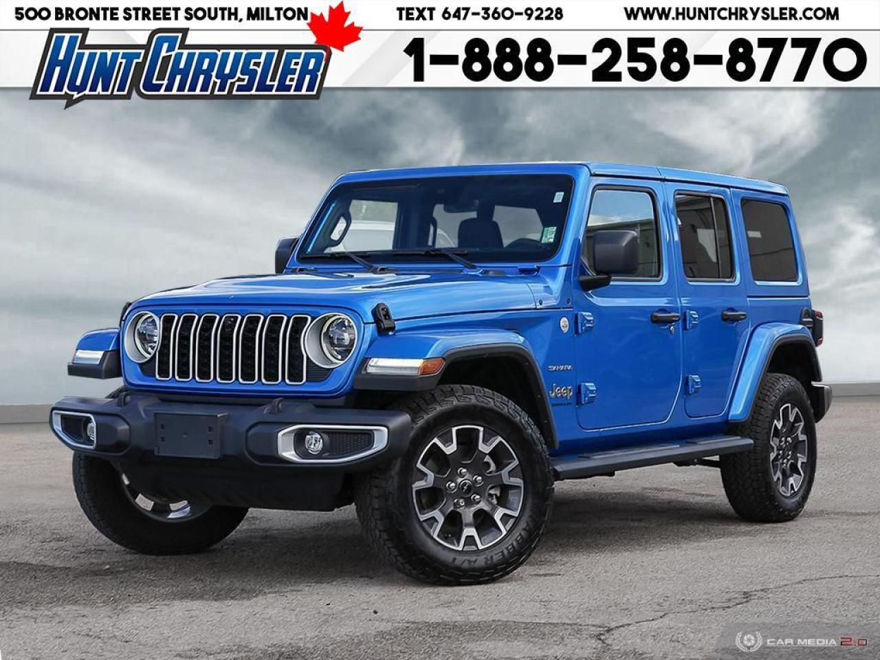 Used 2024 Jeep Wrangler SAHARA | 4X4 | LEATHER | TECH | STEPS | CARPLAY & for sale in Milton, ON