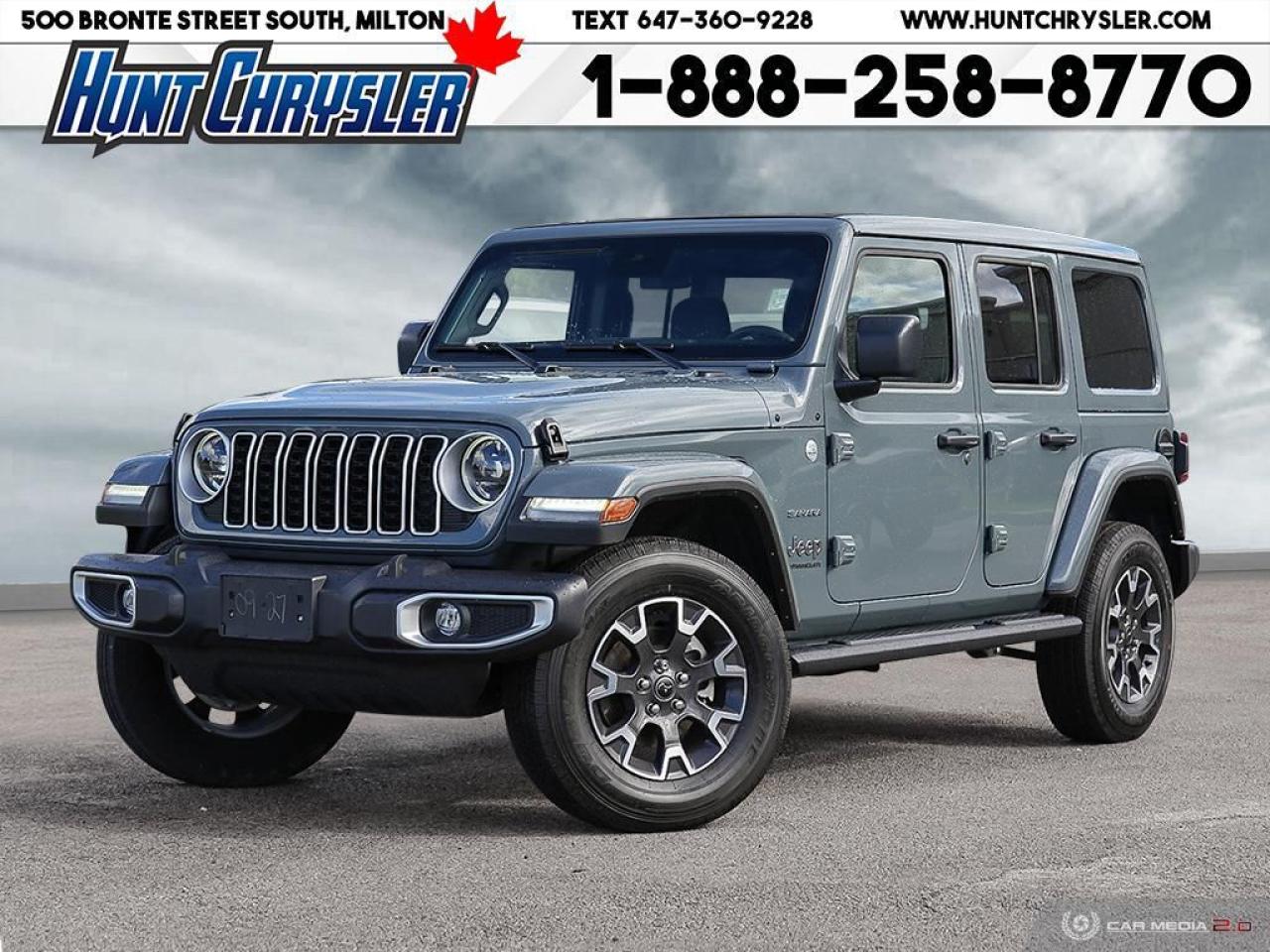 Used 2024 Jeep Wrangler SAHARA | SKY-TOP | SAFETY | BLIND | 12in | STEPS!! for sale in Milton, ON