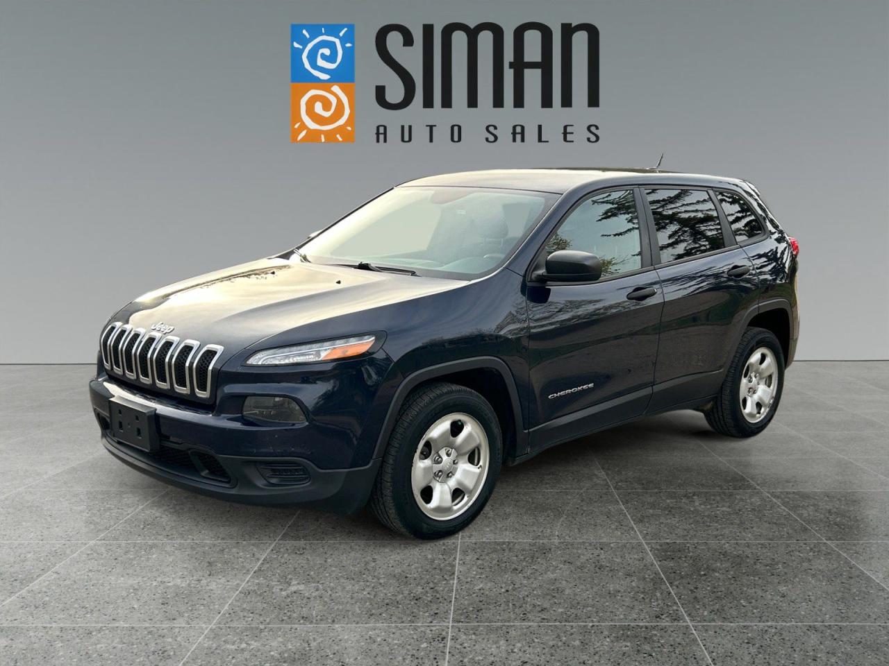 <p><strong>SALE PRICED SASKATCHEWAN VEHICLE GOOD SERVICE RECORDS</strong></p>

<p>Our Jeep Cherokee sport has been through a<strong> presale inspection fresh full synthetic oil service, New Tires all around. Carfax reports Saskatchewan Vehicle with good service records. Financing Available on site, Trades Encouraged. Aftermarket Warranties available to fit every need and budget. </strong>The 2016 Cherokee can deliver plenty of off-roading capability, but the bigger story is that its civilized and comfortable enough to drive to work every day. Its worth a look if youre shopping for a small SUV. The small crossover segment is one of the most competitive in the industry, filled with affordable, well-equipped and comfortable vehicles. The 2016 Jeep Cherokee looks to distinguish itself by offering those traits plus the allure of Jeeps legendary off-road capability. Additionally, the Cherokee features a roomy interior with straightforward controls and ample sound insulation. 2.4-liter four-cylinder engine rated at 184 hp and 171 pound-feet of torque. safety equipment on all 2016 Jeep Cherokees includes antilock disc brakes, stability and traction control, front- and rear-seat side airbags, side curtain airbags and front knee airbags. In government crash tests, the Cherokee received an overall rating of four out of five possible stars, with four stars for total frontal impact protection and five stars for total side impact protection. The Insurance Institute for Highway Safety gave the Cherokee the best possible rating of Good in moderate-overlap frontal-offset, side-crash and roof-strength crash tests. The Cherokees seat and head restraint design was also rated Good for whiplash protection in rear impacts. Sport includes 17-inch steel wheels, air-conditioning, remote keyless entry, a tilt-and-telescoping steering wheel, cruise control, height-adjustable front seats, sliding and reclining rear seats with 60/40-split folding seatbacks, a rear wiper, floor mats, Bluetooth phone and audio connectivity, a USB charge-only port and a six-speaker audio system with a 5-inch touchscreen interface, an auxiliary audio input and an SD card reader.</p>

<p><span style=color:#2980b9><strong>Siman Auto Sales is large enough to make a difference but small enough to care. We are family owned and operated, and have been proudly serving Saskatchewan car buyers since 1998. We offer on site financing, consignment, automotive repair and over 90 preowned vehicles to choose from.</strong></span></p>