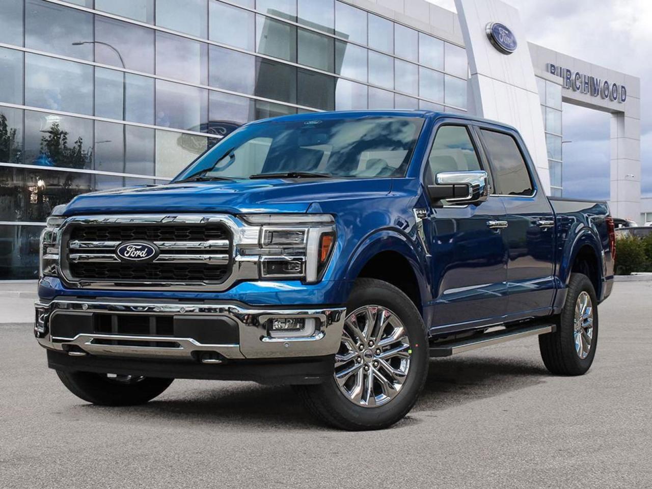 Experience the future of pickup trucks with the all-new 2024 Ford F-150 LARIAT. This cutting-edge vehicle combines power, luxury, and advanced technology to deliver an unparalleled driving experience.

Key Features:
- Powerful 3.5L V6 engine with 4WD capability
- Sleek Antimatter Blue exterior with Black interior
- Moonroof for an open-air driving experience
- Lariat Black Appearance Package for a bold look
- FordPass Connect 5G Mobile Hotspot for seamless connectivity
- Advanced safety features including BLIS and Collision Mitigation
- Heated leather steering wheel and power-adjustable pedals for ultimate comfort
- Connected Navigation with voice activation for effortless guidance

Dont miss your chance to own this exceptional truck. Visit Birchwood Ford today to schedule a test drive and experience the perfect blend of capability and refinement. Our knowledgeable staff is ready to answer any questions and help you start your purchase journey. Elevate your driving experience with the 2024 Ford F-150 LARIAT  where innovation meets performance.
Birchwood Ford is your choice for New Ford vehicles in Winnipeg. 

At Birchwood Ford, we hold ourselves to the highest standard. Our number one focus is customer satisfaction which has awarded us the Ford of Canadas Presidents Award Diamond Club for 4 consecutive years. This honour is presented to only the top 2.5% of all dealers in Canada for outstanding Sales and Customer Service Excellence.

Are you a newcomer to Canada, recent graduate, first time car buyer or physically challenged? Ask us about our exclusive rebates and how they may apply to you.
 
Interested in seeing/hearing more? Book a test drive or give us a call at (204) 661-9555 and we can help you with whatever you need!

Dealer permit #4454
Dealer permit #4454