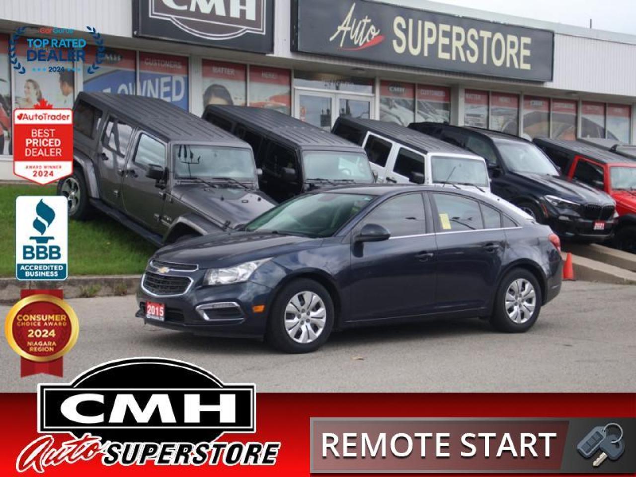 Used 2015 Chevrolet Cruze 1LT  CAM BLUETOOTH REM-START for sale in St. Catharines, ON