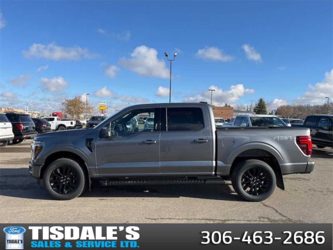 <b>Leather Seats, Lariat Black Appearance Package, Sunroof, Premium Audio, 20 inch Aluminum Wheels!</b><br> <br> <br> <br>Check out the large selection of new Fords at Tisdales today!<br> <br>  The Ford F-150 is for those who think a day off is just an opportunity to get more done. <br> <br>Just as you mould, strengthen and adapt to fit your lifestyle, the truck you own should do the same. The Ford F-150 puts productivity, practicality and reliability at the forefront, with a host of convenience and tech features as well as rock-solid build quality, ensuring that all of your day-to-day activities are a breeze. Theres one for the working warrior, the long hauler and the fanatic. No matter who you are and what you do with your truck, F-150 doesnt miss.<br> <br> This carbonized grey metallic Crew Cab 4X4 pickup   has an automatic transmission and is powered by a  400HP 3.5L V6 Cylinder Engine.<br> <br> Our F-150s trim level is Lariat. This F-150 Lariat is decked with great standard features such as premium Bang & Olufsen audio, ventilated and heated leather-trimmed seats with lumbar support, remote engine start, adaptive cruise control, FordPass 5G mobile hotspot, and a 12-inch infotainment screen powered by SYNC 4 with inbuilt navigation, Apple CarPlay and Android Auto. Safety features also include blind spot detection, lane keeping assist with lane departure warning, front and rear collision mitigation, and an aerial view camera system. This vehicle has been upgraded with the following features: Leather Seats, Lariat Black Appearance Package, Sunroof, Premium Audio, 20 Inch Aluminum Wheels, Tow Package. <br><br> View the original window sticker for this vehicle with this url <b><a href=http://www.windowsticker.forddirect.com/windowsticker.pdf?vin=1FTFW5L8XRFC15788 target=_blank>http://www.windowsticker.forddirect.com/windowsticker.pdf?vin=1FTFW5L8XRFC15788</a></b>.<br> <br>To apply right now for financing use this link : <a href=http://www.tisdales.com/shopping-tools/apply-for-credit.html target=_blank>http://www.tisdales.com/shopping-tools/apply-for-credit.html</a><br><br> <br/> Total  cash rebate of $8000 is reflected in the price. Credit includes $8,000 Delivery Allowance.  5.99% financing for 84 months. <br> Buy this vehicle now for the lowest bi-weekly payment of <b>$556.94</b> with $0 down for 84 months @ 5.99% APR O.A.C. ( Plus applicable taxes -  $699 administration fee included in sale price.   ).  Incentives expire 2024-12-02.  See dealer for details. <br> <br>Tisdales is not your standard dealership. Sales consultants are available to discuss what vehicle would best suit the customer and their lifestyle, and if a certain vehicle isnt readily available on the lot, one will be brought in. o~o