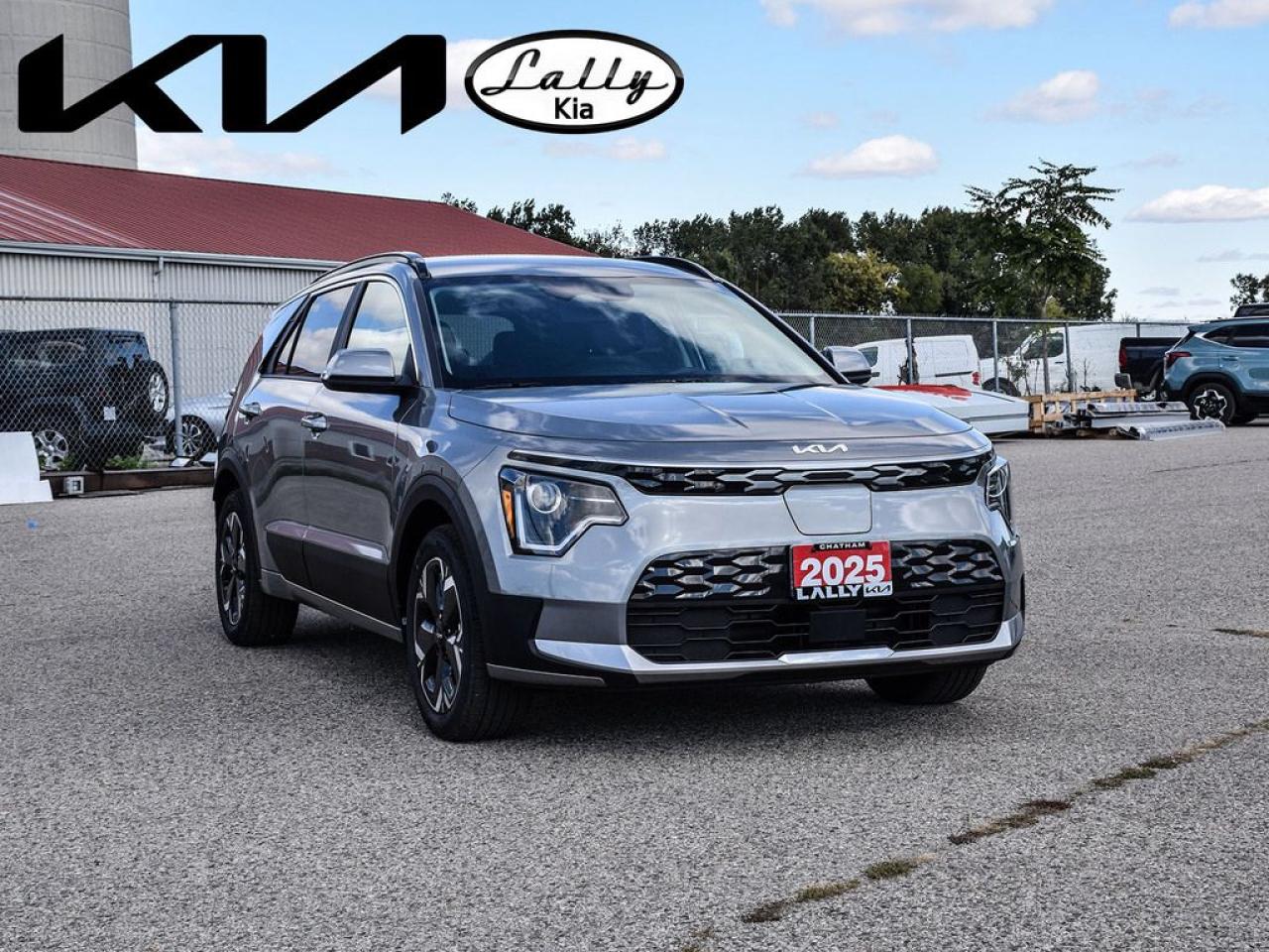 New 2025 Kia NIRO EV Wind+ NIRO EV WIND+/NAVIGATION/ HEATED FRONT SEATS AND HEATED STEERING WHEEL/ POWER LIFTGATE/ WIRELESS PHONE CHARGER/ BLUETOOTH HANDS-FREE CELL PHONE CONNECTIVITY/APPLE CARPLAY AND ANDROID AUTO for sale in Chatham, ON