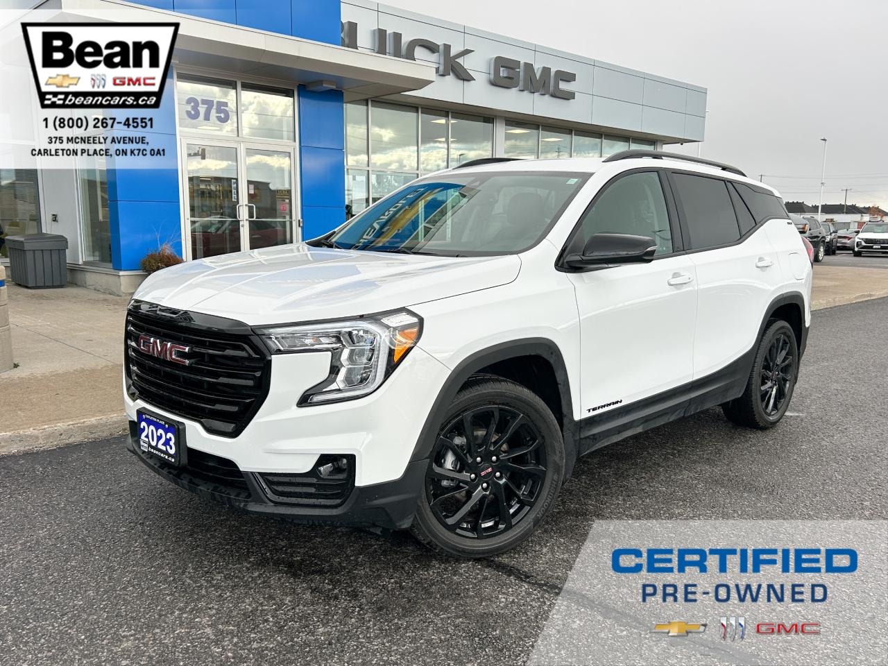 Used 2023 GMC Terrain SLT 1.5L 4 CYL WITH REMOTE START/ENTRY, HEATED SEATS, HEATED STEERING WHEEL, POWER LIFTGATE, ADAPTIVE CRUISE CONTROL, APPLE CARPLAY AND ANDROID AUTO for sale in Carleton Place, ON