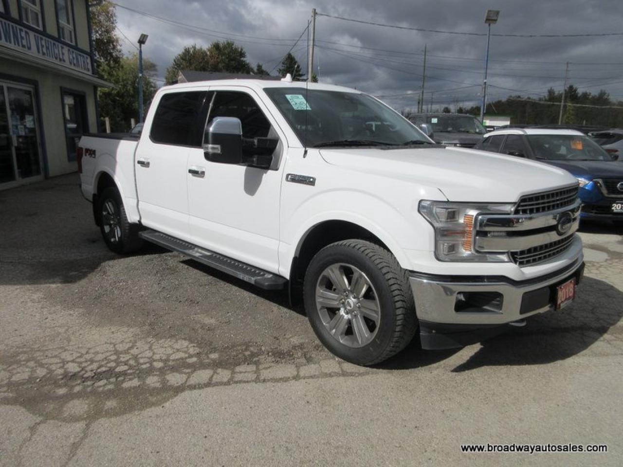 2018 Ford F-150 GREAT VALUE LARIAT-EDITION 5 PASSENGER 3.5L - ECO-BOOST.. 4X4.. CREW-CAB.. SHORTY.. NAVIGATION.. POWER SUNROOF.. HEATED/AC SEATS.. Photo4