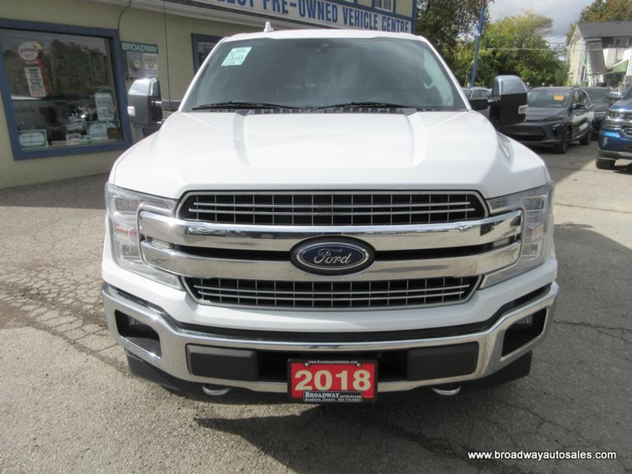 2018 Ford F-150 GREAT VALUE LARIAT-EDITION 5 PASSENGER 3.5L - ECO-BOOST.. 4X4.. CREW-CAB.. SHORTY.. NAVIGATION.. POWER SUNROOF.. HEATED/AC SEATS.. Photo