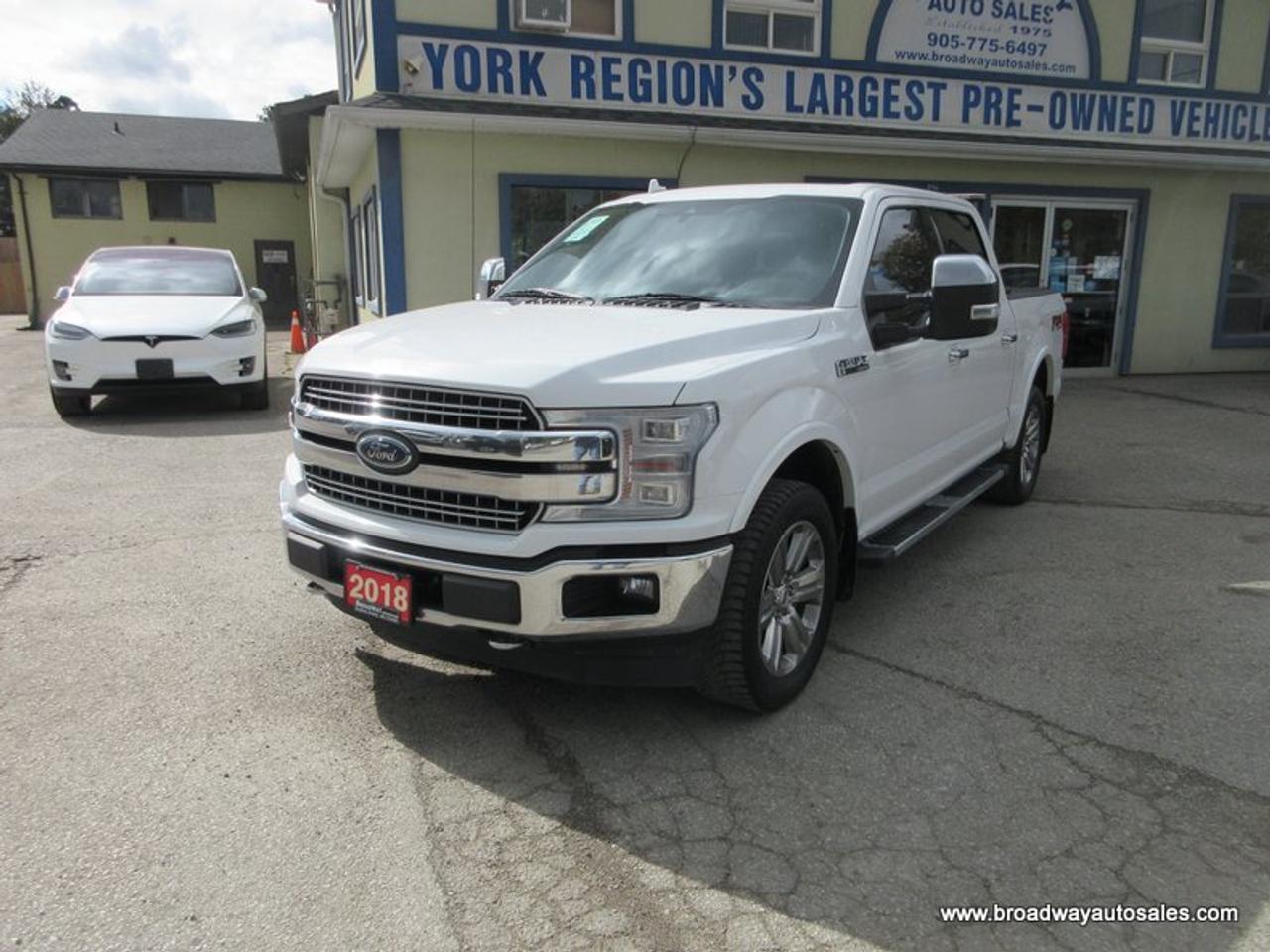 2018 Ford F-150 GREAT VALUE LARIAT-EDITION 5 PASSENGER 3.5L - ECO-BOOST.. 4X4.. CREW-CAB.. SHORTY.. NAVIGATION.. POWER SUNROOF.. HEATED/AC SEATS.. Photo