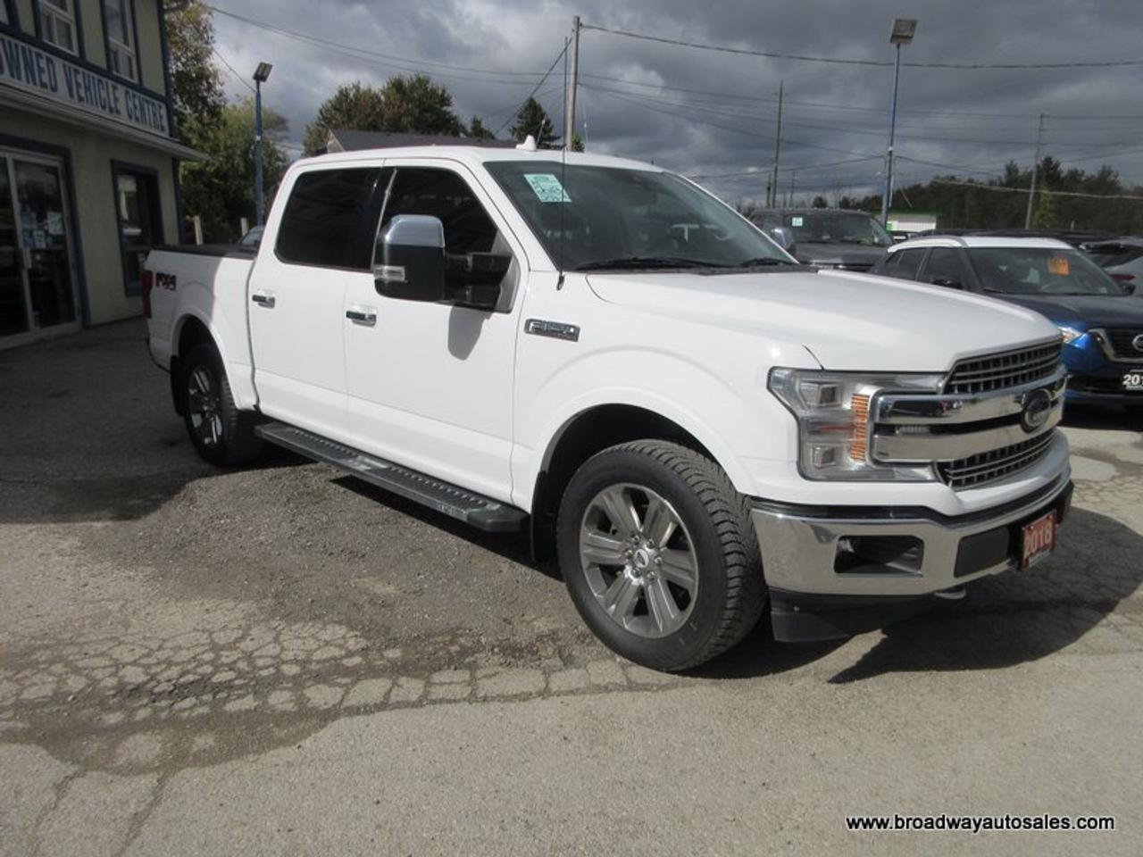 2018 Ford F-150 GREAT VALUE LARIAT-EDITION 5 PASSENGER 3.5L - ECO-BOOST.. 4X4.. CREW-CAB.. SHORTY.. NAVIGATION.. POWER SUNROOF.. HEATED/AC SEATS.. Photo