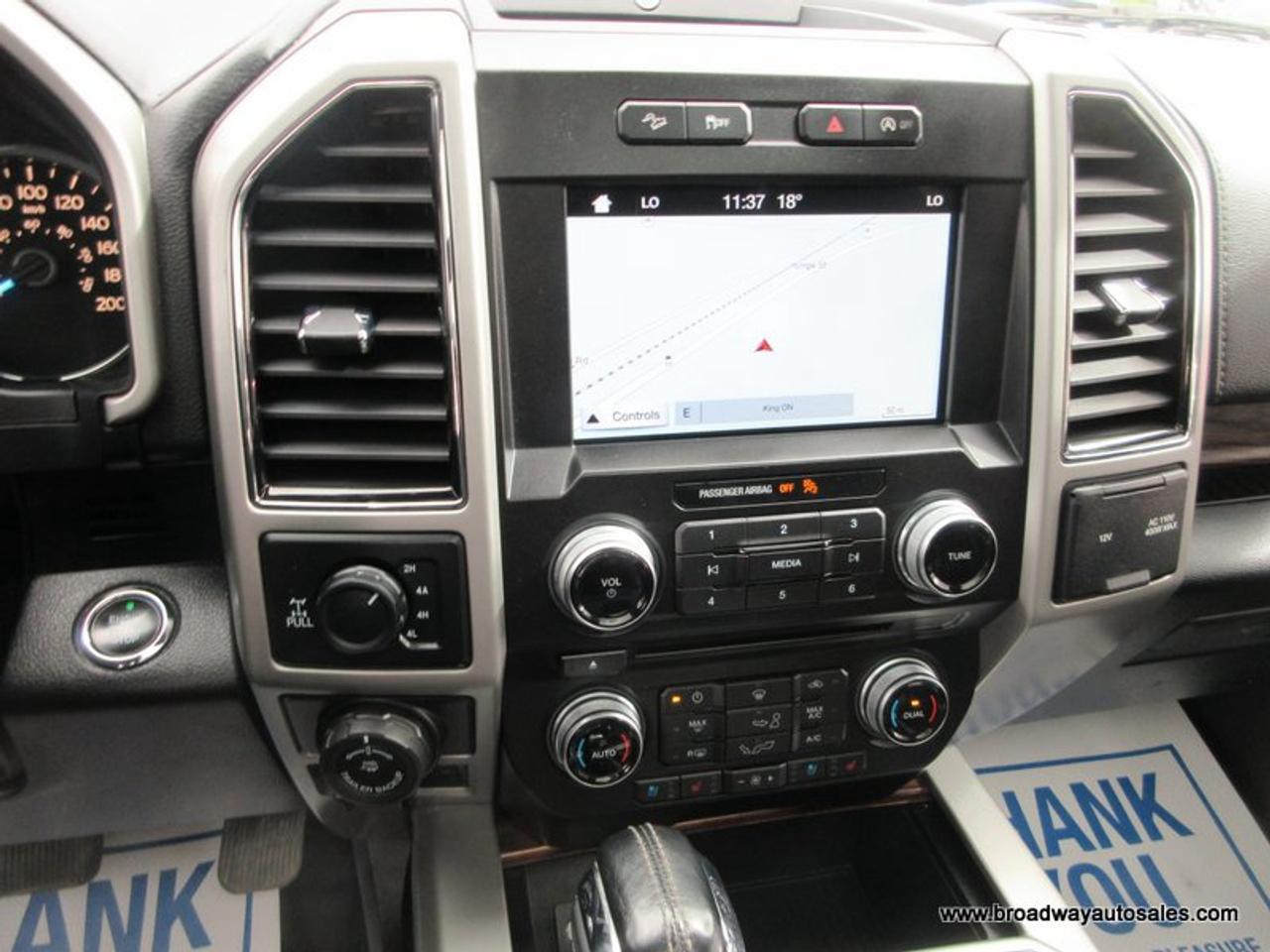 2018 Ford F-150 GREAT VALUE LARIAT-EDITION 5 PASSENGER 3.5L - ECO-BOOST.. 4X4.. CREW-CAB.. SHORTY.. NAVIGATION.. POWER SUNROOF.. HEATED/AC SEATS.. Photo