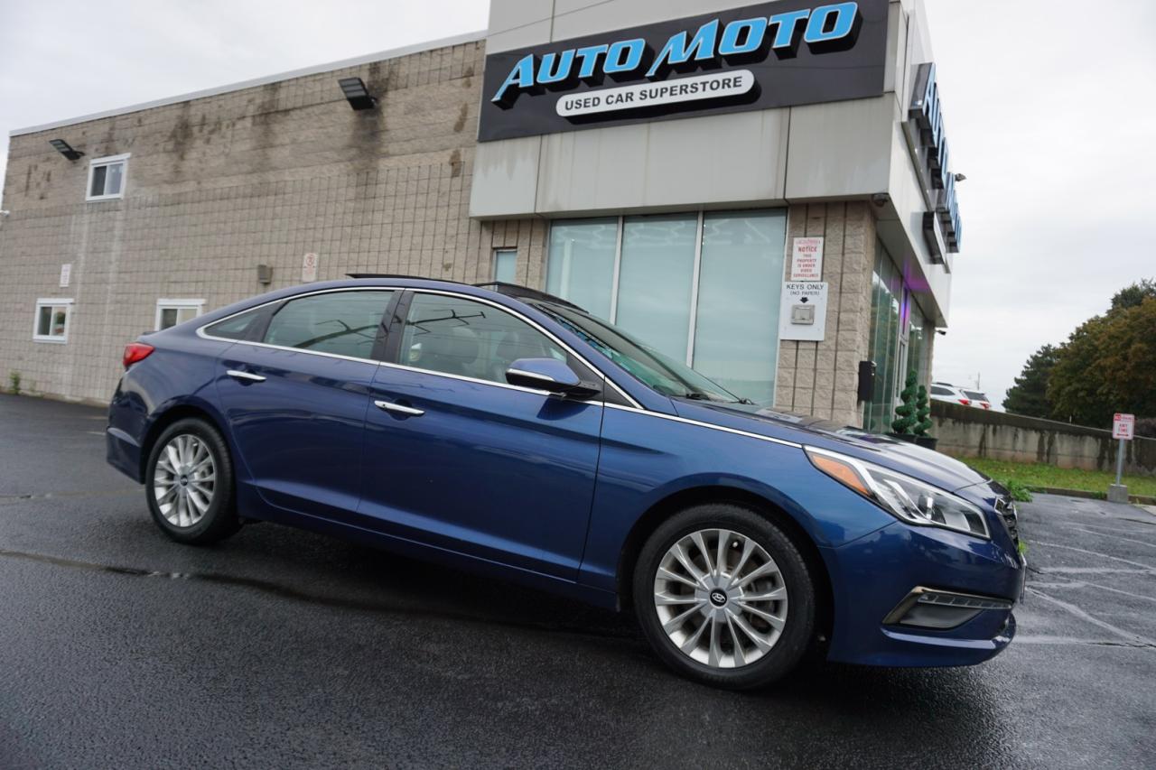 Used 2015 Hyundai Sonata LIMITED CERTIFIED *1 OWNER*ACCIDENT FREE* CAMERA NAV BLUETOOTH LEATHER HEATED SEATS PANO ROOF CRUISE ALLOYS for sale in Burlington, ON