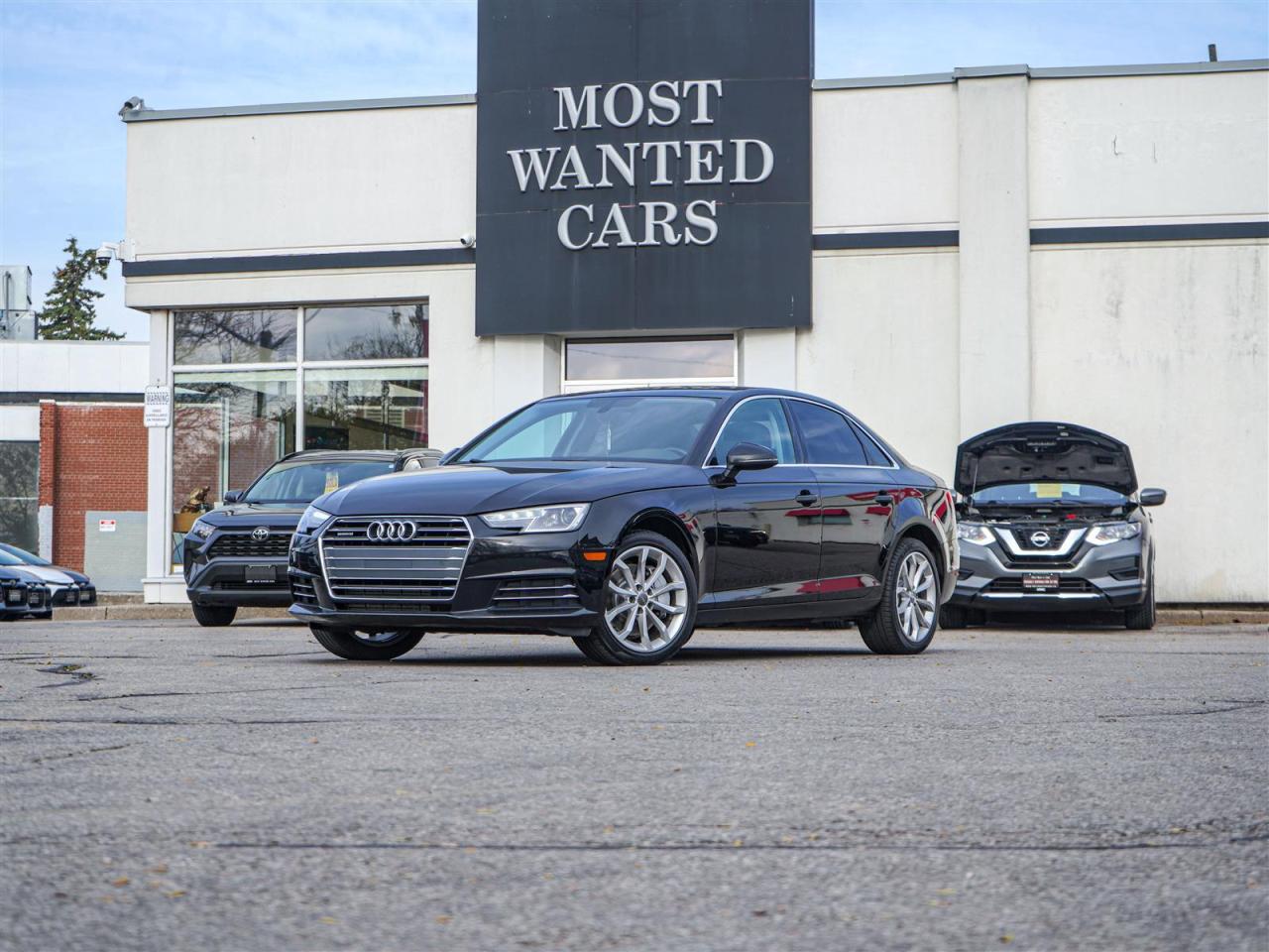 <div style=text-align: justify;><span style=font-size:14px;><span style=font-family:times new roman,times,serif;>This 2017 Audi A4 has a CLEAN CARFAX with no accidents and is also a Canadian vehicle. High-value options included with this vehicle are; navigation, paddle shifters, black leather / heated / power / memory seats, front & rear sensor, heated steering wheel, convenience entry, push button, app connect, sunroof, xenon headlights, back up camera, touchscreen and 18” alloy rims, offering immense value.<br /><br />Why buy from us?<br /> <br />Most Wanted Cars is a place where customers send their family and friends. MWC offers the best financing options in Kitchener-Waterloo and the surrounding areas. Family-owned and operated, MWC has served customers since 1975 and is also DealerRater’s 2022 Provincial Winner for Used Car Dealers. MWC is also honoured to have an A+ standing on Better Business Bureau and a 4.8/5 customer satisfaction rating across all online platforms with over 1400 reviews. With two locations to serve you better, our inventory consists of over 150 used cars, trucks, vans, and SUVs.<br /> <br />Our main office is located at 1620 King Street East, Kitchener, Ontario. Please call us at 519-772-3040 or visit our website at www.mostwantedcars.ca to check out our full inventory list and complete an easy online finance application to get exclusive online preferred rates.<br /> <br />*Price listed is available to finance purchases only on approved credit. The price of the vehicle may differ from other forms of payment. Taxes and licensing are excluded from the price shown above*</span></span></div><br />