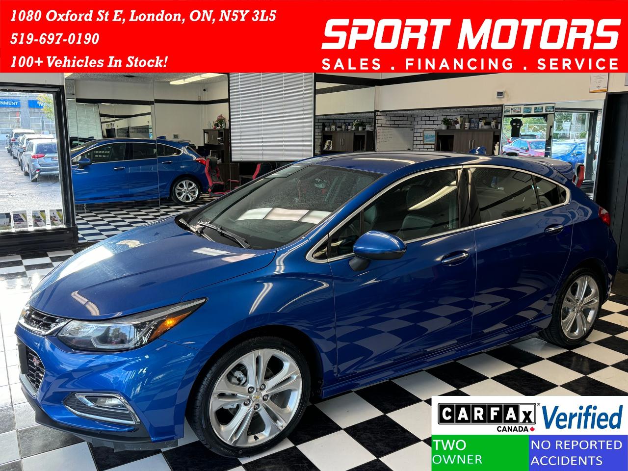 Used 2018 Chevrolet Cruze Premier+Leather+New Tires+Brakes+CLEAN CARFAX for sale in London, ON