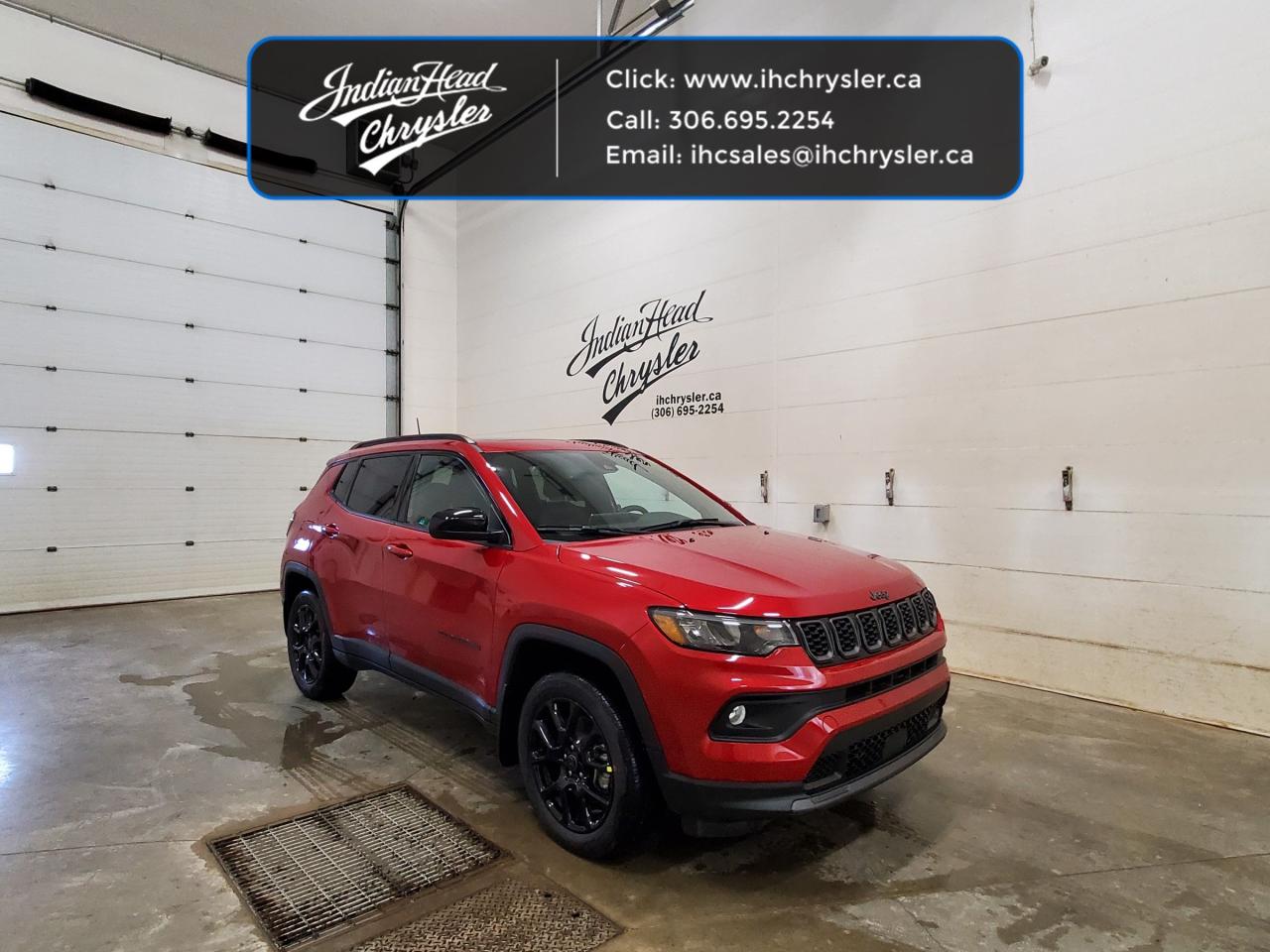 <b>Leather Seats,  4G Wi-Fi,  Heated Steering Wheel,  Remote Start,  Proximity Key!</b><br> <br> <br> <br>  This 2025 Jeep Compass features gorgeous styling and introduces new innovative ways to enhance your driving experience. <br> <br>Keeping with quintessential Jeep engineering, this 2025 Compass sports a striking exterior design, with an extremely refined interior, loaded with the latest and greatest safety, infotainment and convenience technology. This SUV also has the off-road prowess to booth, with rugged build quality and great reliability to ensure that you get to your destination and back, as many times as you want. <br> <br> This red SUV  has a 8 speed automatic transmission and is powered by a  200HP 2.0L 4 Cylinder Engine.<br> <br> Our Compasss trim level is Altitude. This Compass Altitude adds on leather seating upholstery and mobile hotspot internet access, and steps things up with a heated steering wheel, remote engine start, roof rack rails, front fog lamps and cornering headlamps, in addition to heated front seats, a 10.1-inch infotainment screen powered by Uconnect 5 with Apple CarPlay and Android Auto, towing equipment including trailer sway control, push button start, air conditioning, cruise control with steering wheel controls, and front and rear cupholders. Safety features also include lane keeping assist with lane departure warning, forward collision warning with active braking, driver monitoring alert, and a rearview camera. This vehicle has been upgraded with the following features: Leather Seats,  4g Wi-fi,  Heated Steering Wheel,  Remote Start,  Proximity Key,  Heated Seats,  Led Lights. <br><br> View the original window sticker for this vehicle with this url <b><a href=http://www.chrysler.com/hostd/windowsticker/getWindowStickerPdf.do?vin=3C4NJDFN7ST534809 target=_blank>http://www.chrysler.com/hostd/windowsticker/getWindowStickerPdf.do?vin=3C4NJDFN7ST534809</a></b>.<br> <br>To apply right now for financing use this link : <a href=https://www.indianheadchrysler.com/finance/ target=_blank>https://www.indianheadchrysler.com/finance/</a><br><br> <br/> Weve discounted this vehicle $6205. See dealer for details. <br> <br>At Indian Head Chrysler Dodge Jeep Ram Ltd., we treat our customers like family. That is why we have some of the highest reviews in Saskatchewan for a car dealership!  Every used vehicle we sell comes with a limited lifetime warranty on covered components, as long as you keep up to date on all of your recommended maintenance. We even offer exclusive financing rates right at our dealership so you dont have to deal with the banks.
You can find us at 501 Johnston Ave in Indian Head, Saskatchewan-- visible from the TransCanada Highway and only 35 minutes east of Regina. Distance doesnt have to be an issue, ask us about our delivery options!

Call: 306.695.2254<br> Come by and check out our fleet of 20+ used cars and trucks and 80+ new cars and trucks for sale in Indian Head.  o~o