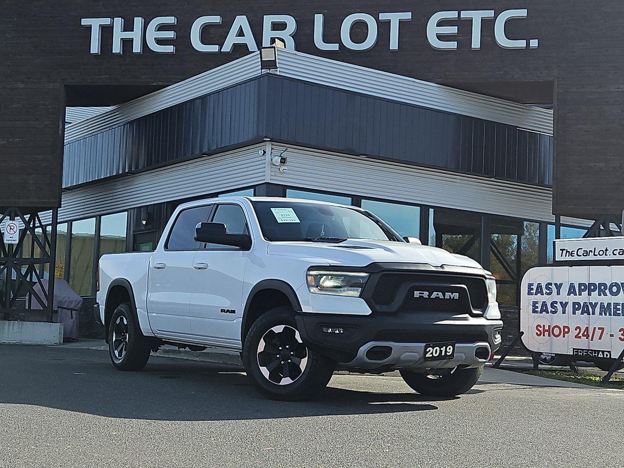 Used 2019 RAM 1500 Rebel APPLE CARPLAY/ANDROID AUTO, REMOTE START, HEATED SEATS/STEERING WHEEL, SIRIUS XM, BACK UP CAM!! for sale in Sudbury, ON