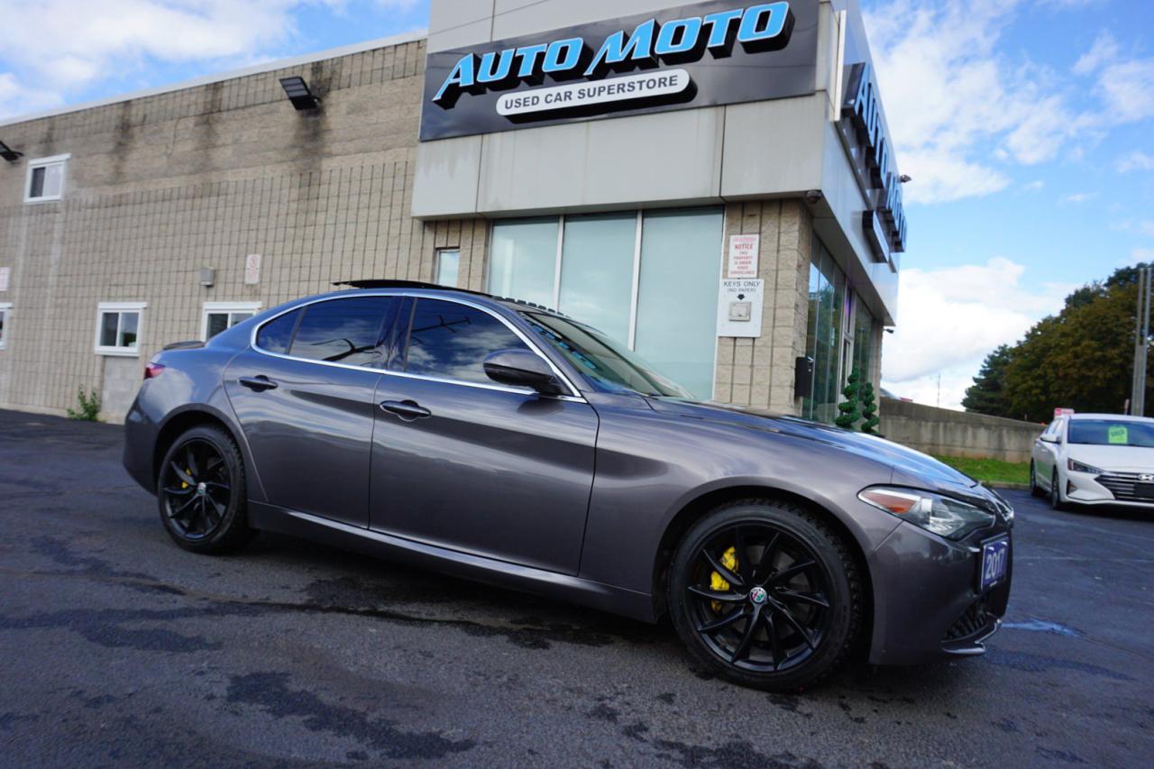 Used 2017 Alfa Romeo Giulia 2.0 L AWD CERTIFIED CAMERA NAV BLUETOOTH LEATHER HEATED SEATS SUNROOF CRUISE ALLOYS for sale in Burlington, ON