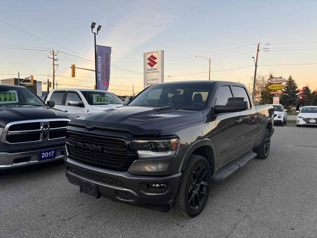 Used 2021 RAM 1500 Laramie Crew Cab 4x4 ~Nav ~Cam ~Leather ~Pano Roof for sale in Barrie, ON