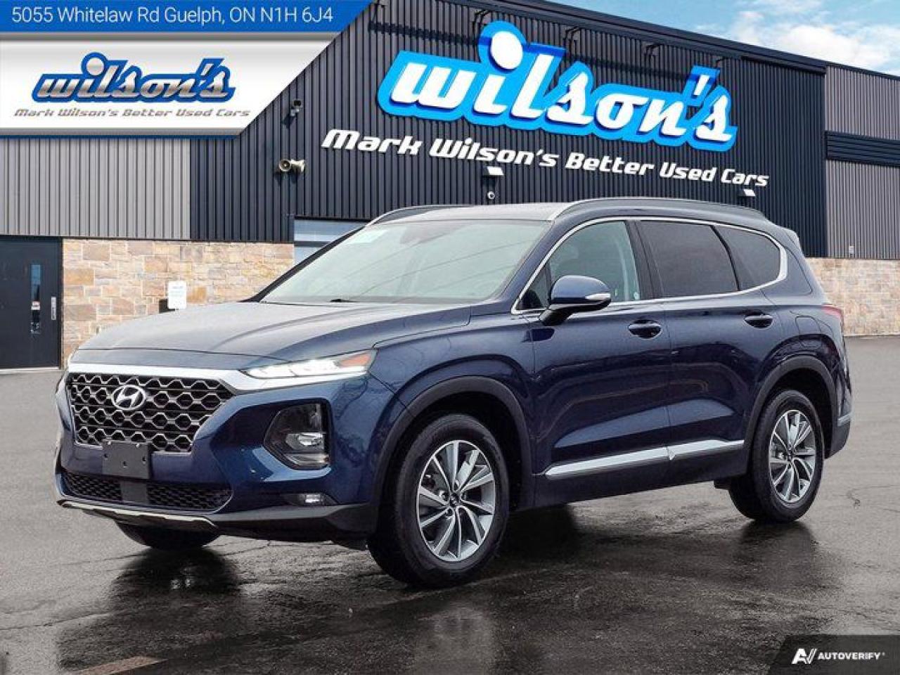 Come see this certified 2020 Hyundai Santa Fe Preferred AWD, Adaptive Cruise, Heated Steering + Seats, CarPlay + Android, Rear Camera, Power Seat. Its Automatic transmission and 2.4 L engine will keep you going. This Hyundai Santa Fe comes equipped with these options: Reverse Camera, Heated Steering Wheel, Air Conditioning, Adaptive Cruise Control, Heated Seats, Tilt Steering Wheel, Steering Radio Controls, Power Windows, Power Locks, and Traction Control. Stop by and visit us at Mark Wilsons Better Used Cars, 5055 Whitelaw Road, Guelph, ON N1H 6J4.60+ years of World Class Service!450+ Live Market Priced VEHICLES! ONE MASSIVE LOCATION!Free Local Delivery Available!FINANCING! - Better than bank rates! 6 Months No Payments available on approved credit OAC. Zero Down Available. We have expert licensed credit specialists to secure the best possible rate for you and keep you on budget ! We are your financing broker, let us do all the leg work on your behalf! Click the RED Apply for Financing button to the right to get started or drop in today!BAD CREDIT APPROVED HERE! - You dont need perfect credit to get a vehicle loan at Mark Wilsons Better Used Cars! We have a dedicated licensed team of credit rebuilding experts on hand to help you get the car of your dreams!WE LOVE TRADE-INS! - Top dollar trade-in values!SELL us your car even if you dont buy ours! HISTORY: Free Carfax report included.Certification included! No shady fees for safety!EXTENDED WARRANTY: Available30 DAY WARRANTY INCLUDED: 30 Days, or 3,000 km (mechanical items only). No Claim Limit (abuse not covered)5 Day Exchange Privilege! *(Some conditions apply)CASH PRICES SHOWN: Excluding HST and Licensing Fees.2019 - 2024 vehicles may be daily rentals. Please inquire with your Salesperson.