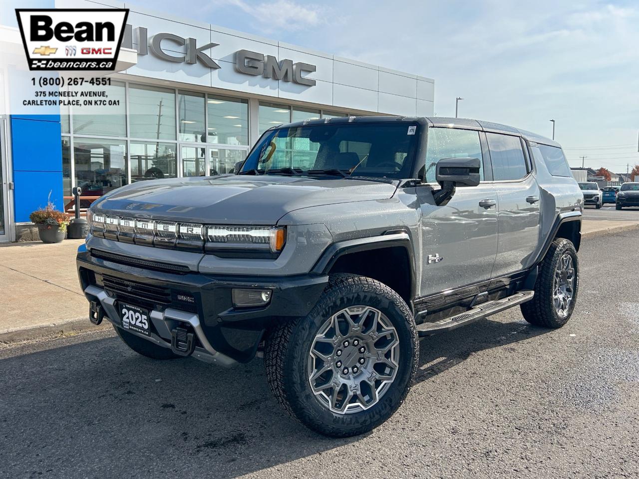 New 2025 GMC HUMMER EV SUV 3X FULLY ELECTRIC WITH REMOTE START/ENTRY, HEATED SEATS, HEATED STEERING WHEEL, VENTILATED SEATS, INFINITY ROOF, SUPER CRUISE, HITCH GUIDANCE, HD SURROUND VISION for sale in Carleton Place, ON