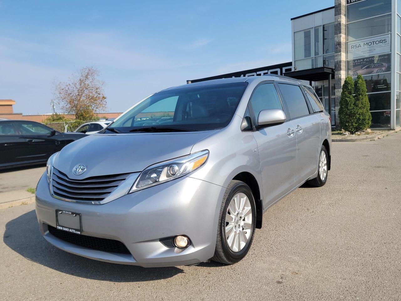 <p>BEAUTIFUL FULLY LOADED 7 PASSENGER SIENNA!! NAVI, REVERSE CAMERA, LEATHER HEATED SEATS, SUNROOF, BLUETOOTH, POWER SLIDING DOORS, POWER LIFT GATE, AWD!! SUPER SUPER CLEAN!! DRIVES LIKE NEW!! LOCAL ONTARIO TRADE!! CALL TODAY!!</p><p> </p><p>THE FULL CERTIFICATION COST OF THIS VEHICLE IS AN <strong>ADDITIONAL $690+HST</strong>. THE VEHICLE WILL COME WITH A FULL VALID SAFETY AND 36 DAY SAFETY ITEM WARRANTY. THE OIL WILL BE CHANGED, ALL FLUIDS TOPPED UP AND FRESHLY DETAILED. WE AT TWIN OAKS AUTO STRIVE TO PROVIDE YOU A HASSLE FREE CAR BUYING EXPERIENCE! WELL HAVE YOU DOWN THE ROAD QUICKLY!!! </p><p><strong>Financing Options Available!</strong></p><p><strong>TO CALL US 905-339-3330 </strong></p><p>We are located @ 2470 ROYAL WINDSOR DRIVE (BETWEEN FORD DR AND WINSTON CHURCHILL) OAKVILLE, ONTARIO L6J 7Y2</p><p>PLEASE SEE OUR MAIN WEBSITE FOR MORE PICTURES AND CARFAX REPORTS</p><p><span style=font-size: 18pt;>TwinOaksAuto.Com</span></p>