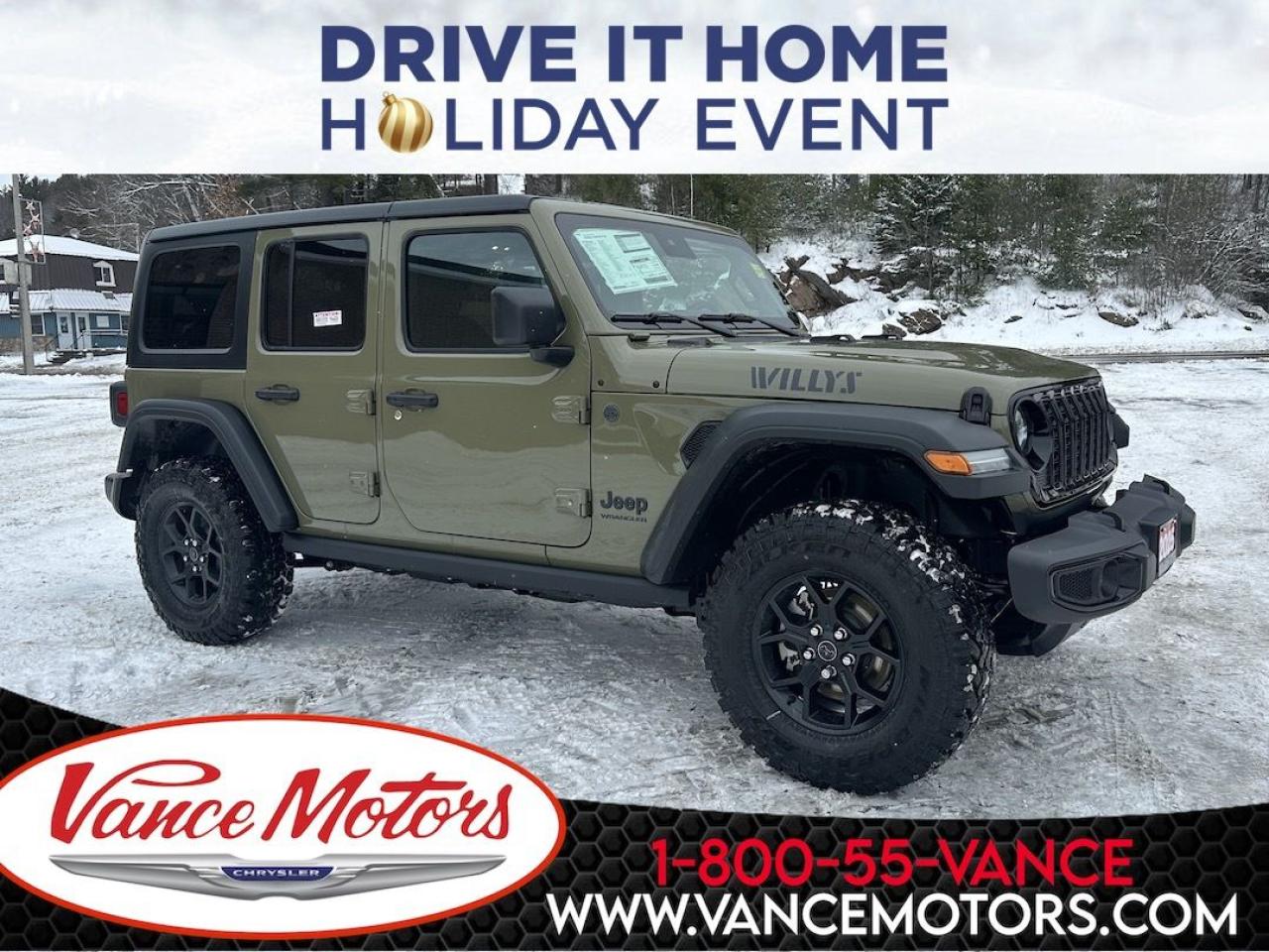 New 2025 Jeep Wrangler Willys 4x4 for sale in Bancroft, ON