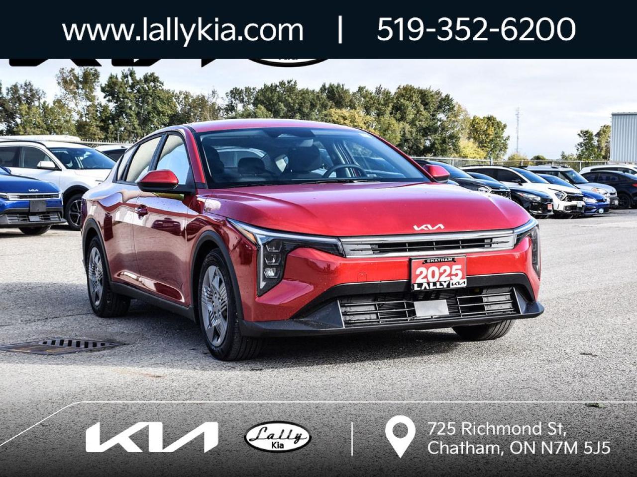 New 2025 Kia K4 LX 10.25-INCH TOUCHSCREEN/ APPLE CARPLAY, AND ANDROID AUTO/ BLUETOOTH/ DUAL-ZONE AUTOMATIC CLIMATE CONTROL for sale in Chatham, ON