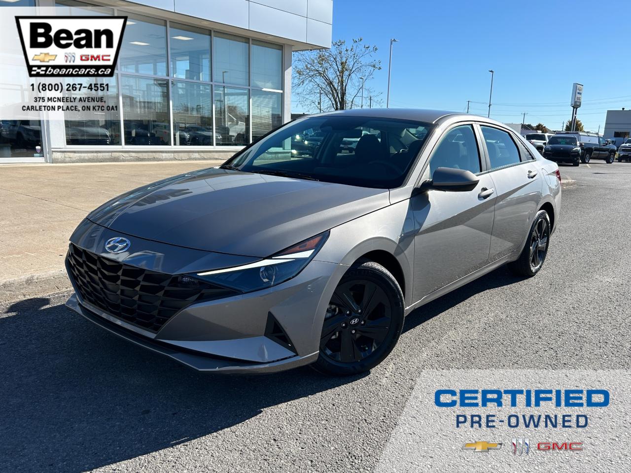 Used 2023 Hyundai Elantra Preferred 2.0L 4 CYL WITH REMOTE START/ENTRY, HEATED CLOTH SEATS, HEATED STEERING WHEEL, CRUISE CONTROL, REAR VIEW CAMERA, APPLE CARPLAY AND ANDROID AUTO for sale in Carleton Place, ON