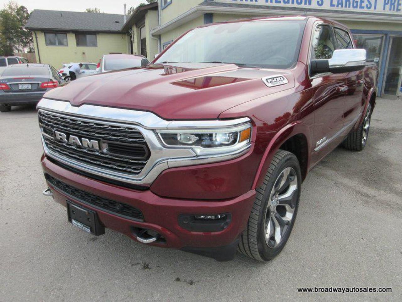 Used 2021 RAM 1500 LOADED LIMITED-EDITION 5 PASSENGER 5.7L - HEMI.. 4X4.. CREW-CAB.. SHORTY.. NAVIGATION.. SUNROOF.. LEATHER.. HEATED/AC SEATS.. POWER PEDALS.. for sale in Bradford, ON