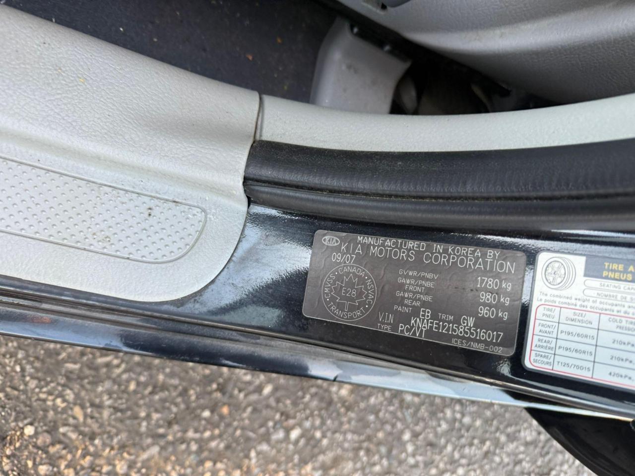 2008 Kia Spectra LX, AUTO, 4 CYL, ONLY 153KMS, AS IS SPECIAL - Photo #12