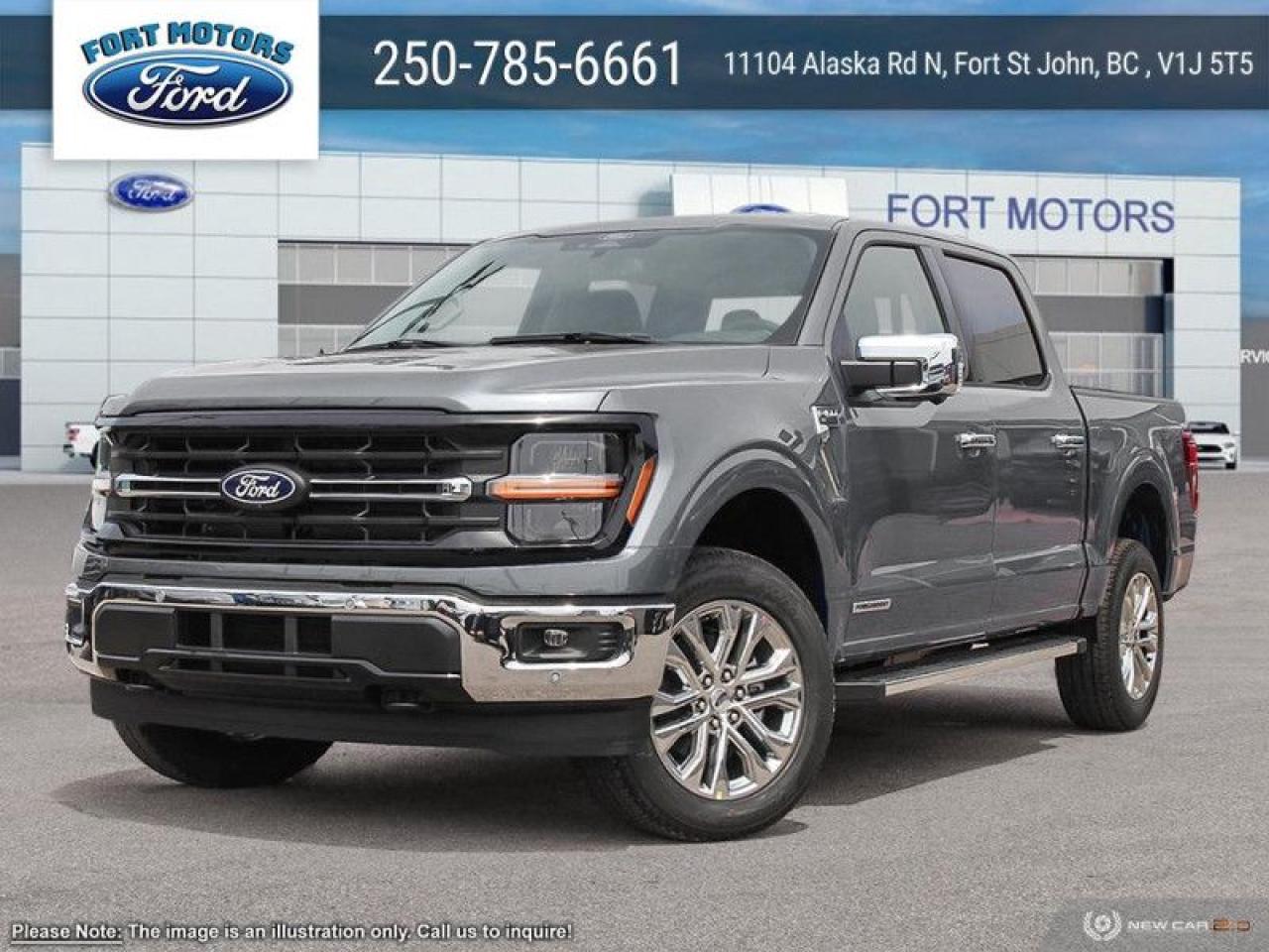 <b>Premium Audio, Wireless Charging, Sunroof, FX4 Off-Road Package, Tow Package!</b><br> <br>   This 2024 F-150 is a truck that perfectly fits your needs for work, play, or even both. <br> <br>Just as you mould, strengthen and adapt to fit your lifestyle, the truck you own should do the same. The Ford F-150 puts productivity, practicality and reliability at the forefront, with a host of convenience and tech features as well as rock-solid build quality, ensuring that all of your day-to-day activities are a breeze. Theres one for the working warrior, the long hauler and the fanatic. No matter who you are and what you do with your truck, F-150 doesnt miss.<br> <br> This iconic silver metallic Crew Cab 4X4 pickup   has a 10 speed automatic transmission and is powered by a  400HP 3.5L V6 Cylinder Engine.<br> <br> Our F-150s trim level is XLT. This XLT trim steps things up with running boards, dual-zone climate control and a 360 camera system, along with great standard features such as class IV tow equipment with trailer sway control, remote keyless entry, cargo box lighting, and a 12-inch infotainment screen powered by SYNC 4 featuring voice-activated navigation, SiriusXM satellite radio, Apple CarPlay, Android Auto and FordPass Connect 5G internet hotspot. Safety features also include blind spot detection, lane keep assist with lane departure warning, front and rear collision mitigation and automatic emergency braking. This vehicle has been upgraded with the following features: Premium Audio, Wireless Charging, Sunroof, Fx4 Off-road Package, Tow Package, 20 Inch Chrome Wheels, Tailgate Step. <br><br> View the original window sticker for this vehicle with this url <b><a href=http://www.windowsticker.forddirect.com/windowsticker.pdf?vin=1FTFW3L89RKE61338 target=_blank>http://www.windowsticker.forddirect.com/windowsticker.pdf?vin=1FTFW3L89RKE61338</a></b>.<br> <br>To apply right now for financing use this link : <a href=https://www.fortmotors.ca/free-credit-check/ target=_blank>https://www.fortmotors.ca/free-credit-check/</a><br><br> <br/><br>Come down to Fort Motors and take it for a spin!<p><br> Come by and check out our fleet of 30+ used cars and trucks and 200+ new cars and trucks for sale in Fort St John.  o~o