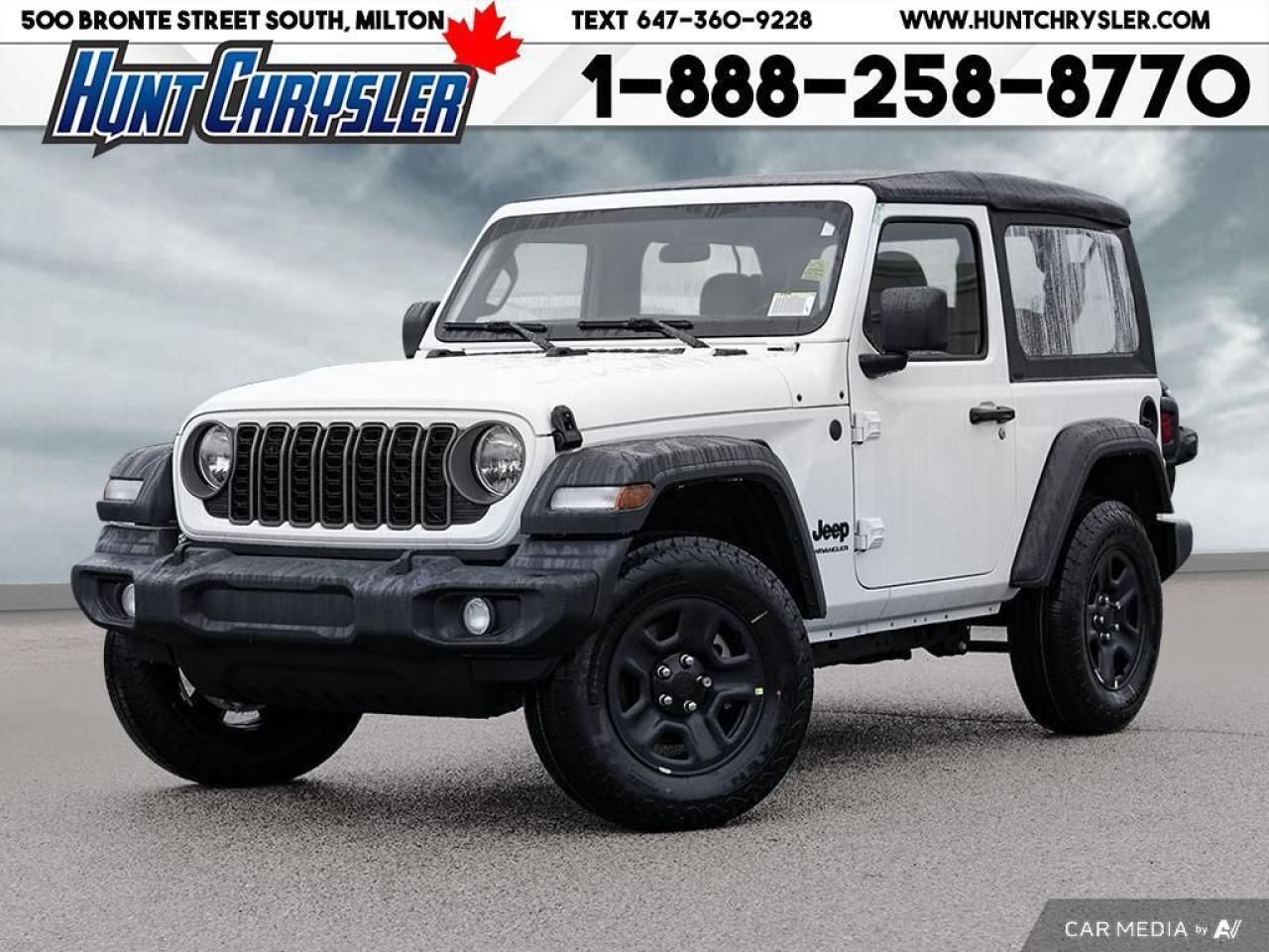 New 2025 Jeep Wrangler SPORT | 4X4 | 6SPD | CARPLAY/ANDROID | CAM & MORE! for sale in Milton, ON