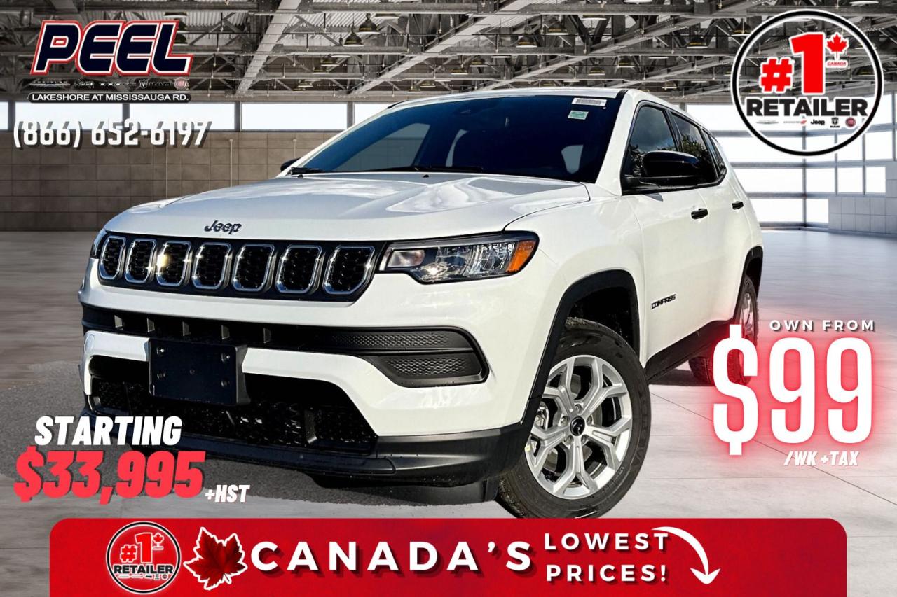 New 2025 Jeep Compass SPORT 4X4 | Htd Seats | carplay | 8.4