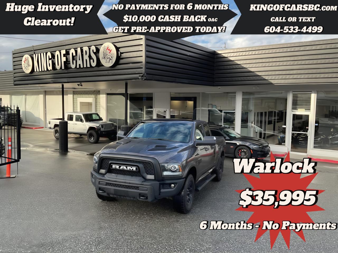 Used 2021 RAM 1500 Classic Warlock 4x4 Quad Cab 64 Box for sale in Langley, BC